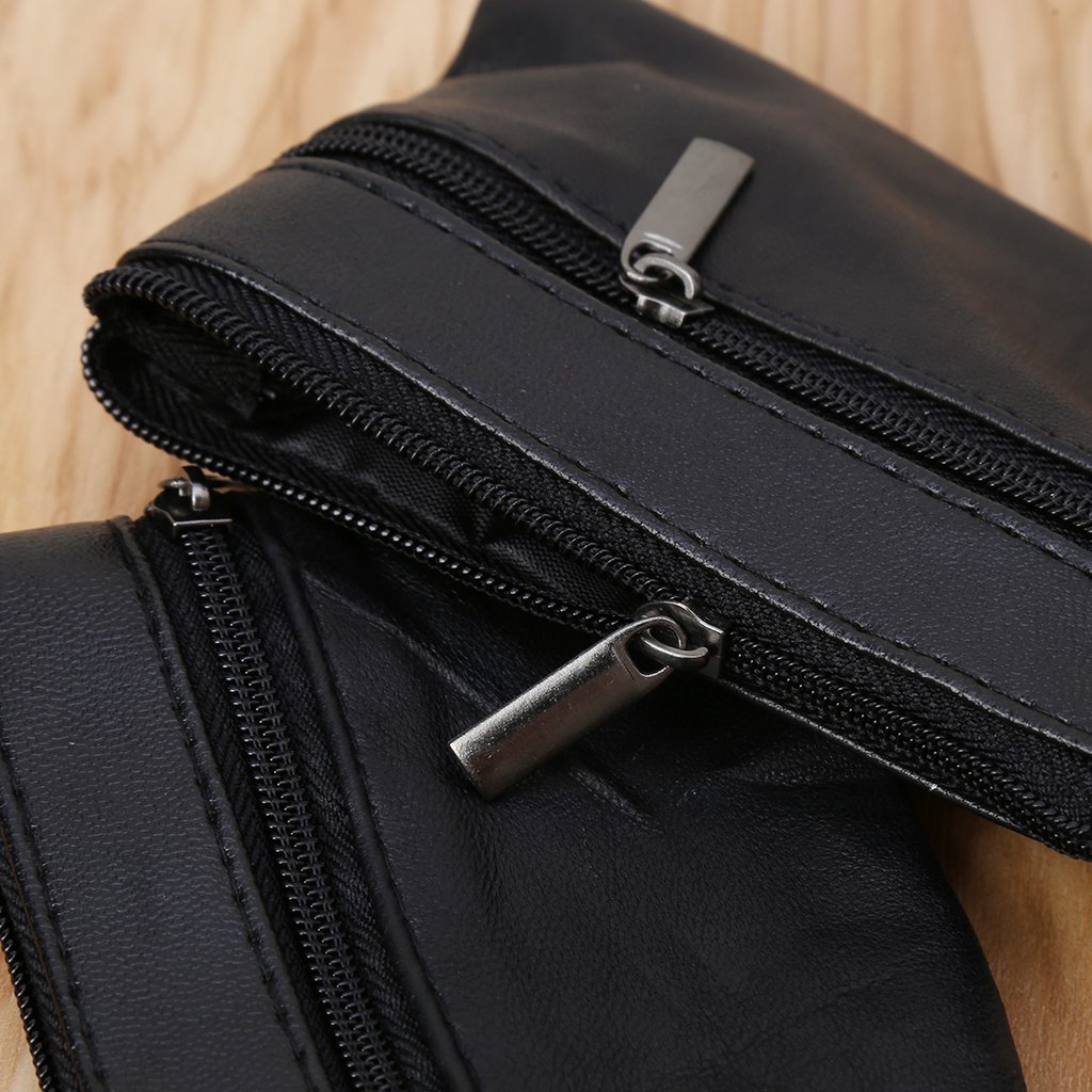 Men's Leather Coin Purse with Zipper - Slim Cash Wallet for Change, Keys & Cards - Durable Money Pouch for Everyday Use, Travel & Gifts