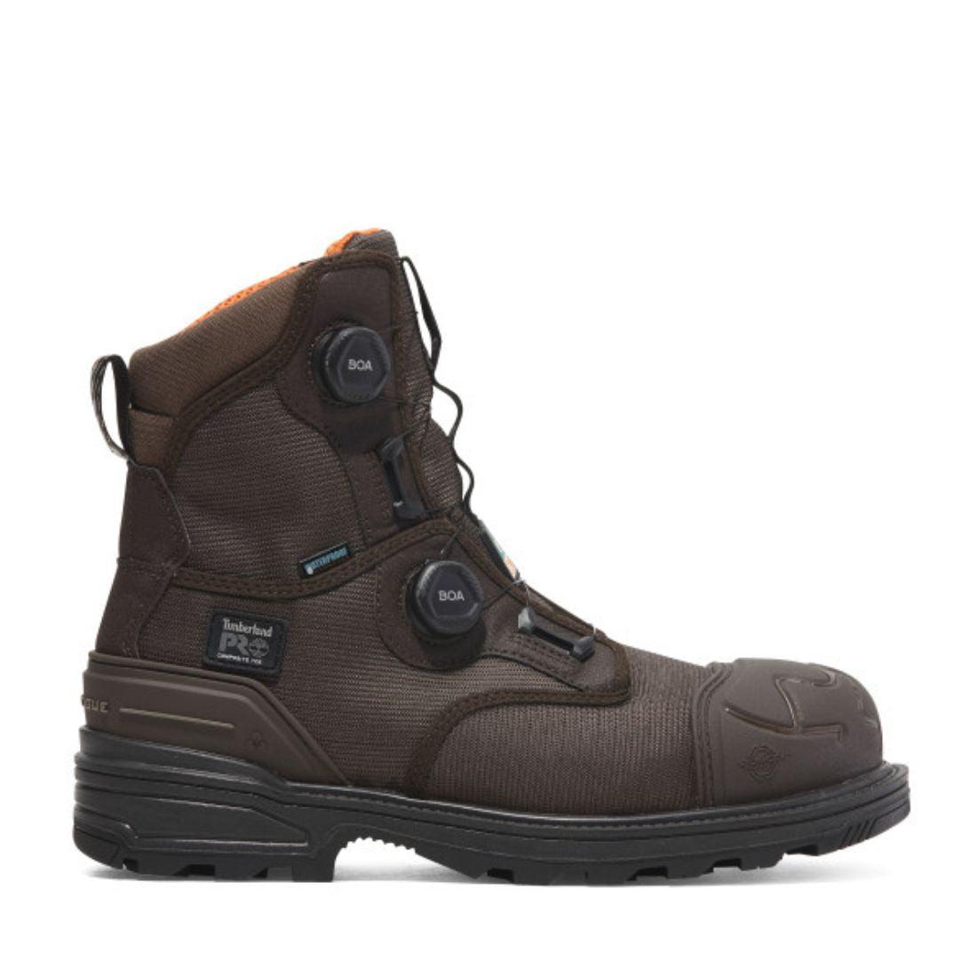 Timberland PRO Magnitude BOA® Men's 8 Waterproof Composite Toe Work Boots - Slip Resistant & Electrical Hazard Safety Shoes for Construction, Hiking & Outdoor Work (Brown, TB0A66MKELE)
