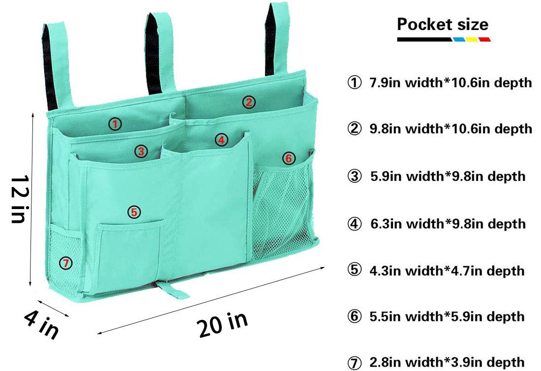 Pimzua Bunk Bed Top Caddy - Adjustable Cup Holder & Organizer for Laptop, Paper & Tablet | Perfect for Home, RV, Camping & Office Use | Fits Bed Rails, Armchairs, Recliners & Futons