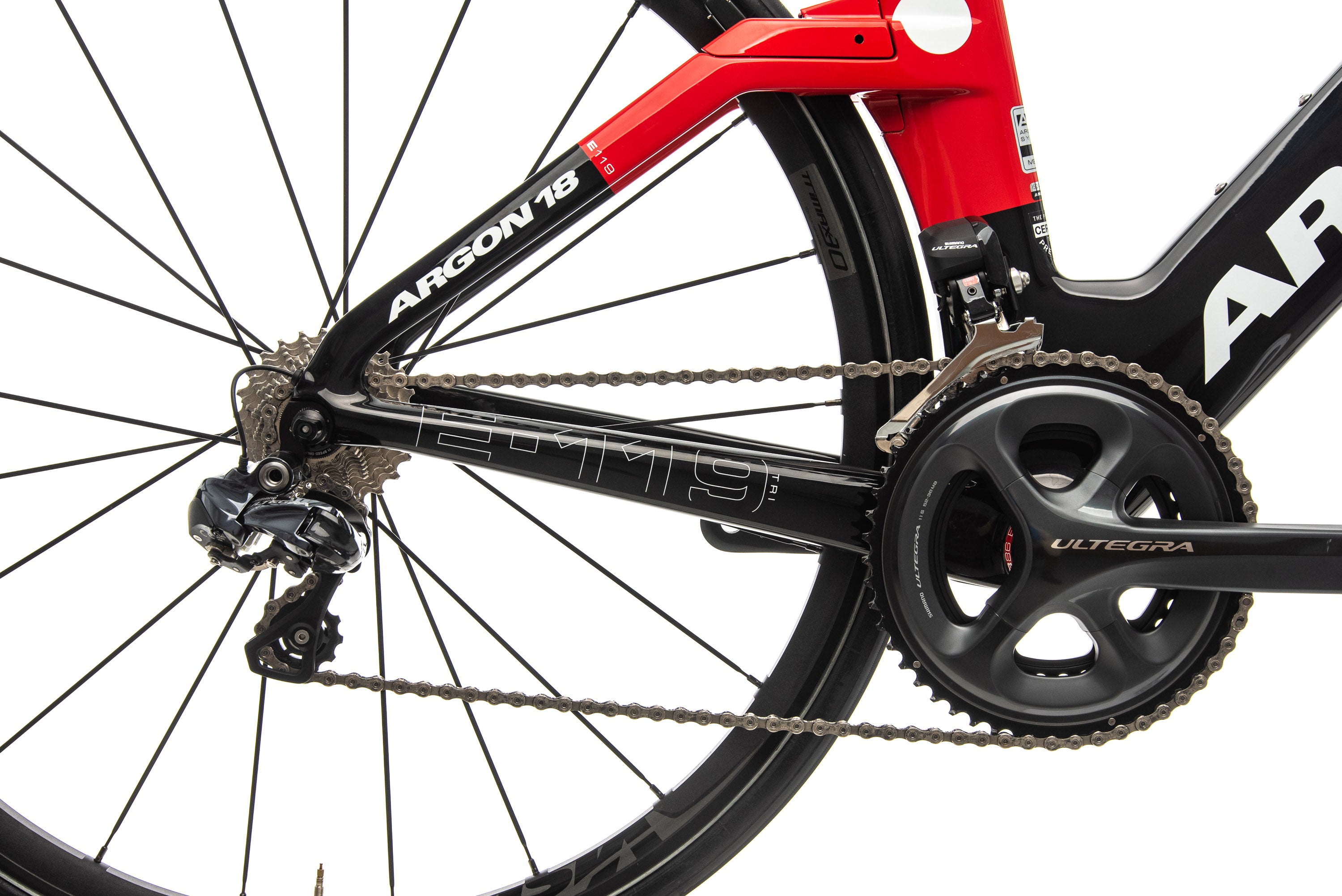 Argon 18 E-119 Tri Triathlon Bike 2018 - Medium Carbon Frame Aero Road Bike for Competitive Racing & Endurance Training | Perfect for Triathlons, Time Trials & Long-Distance Cycling