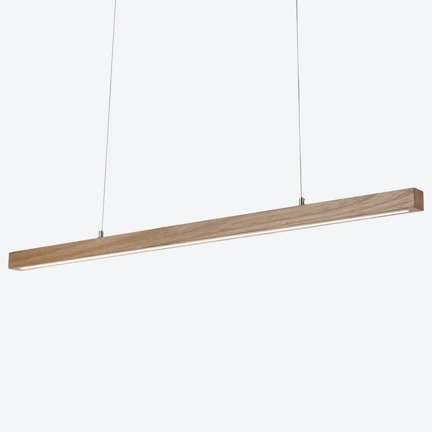 2BY5 LED Linear Pendant Light - Modern 5-Light Fixture for Kitchen Island, Dining Room & Office Lighting - Dimmable Hanging Chandelier with Clear Glass Shades