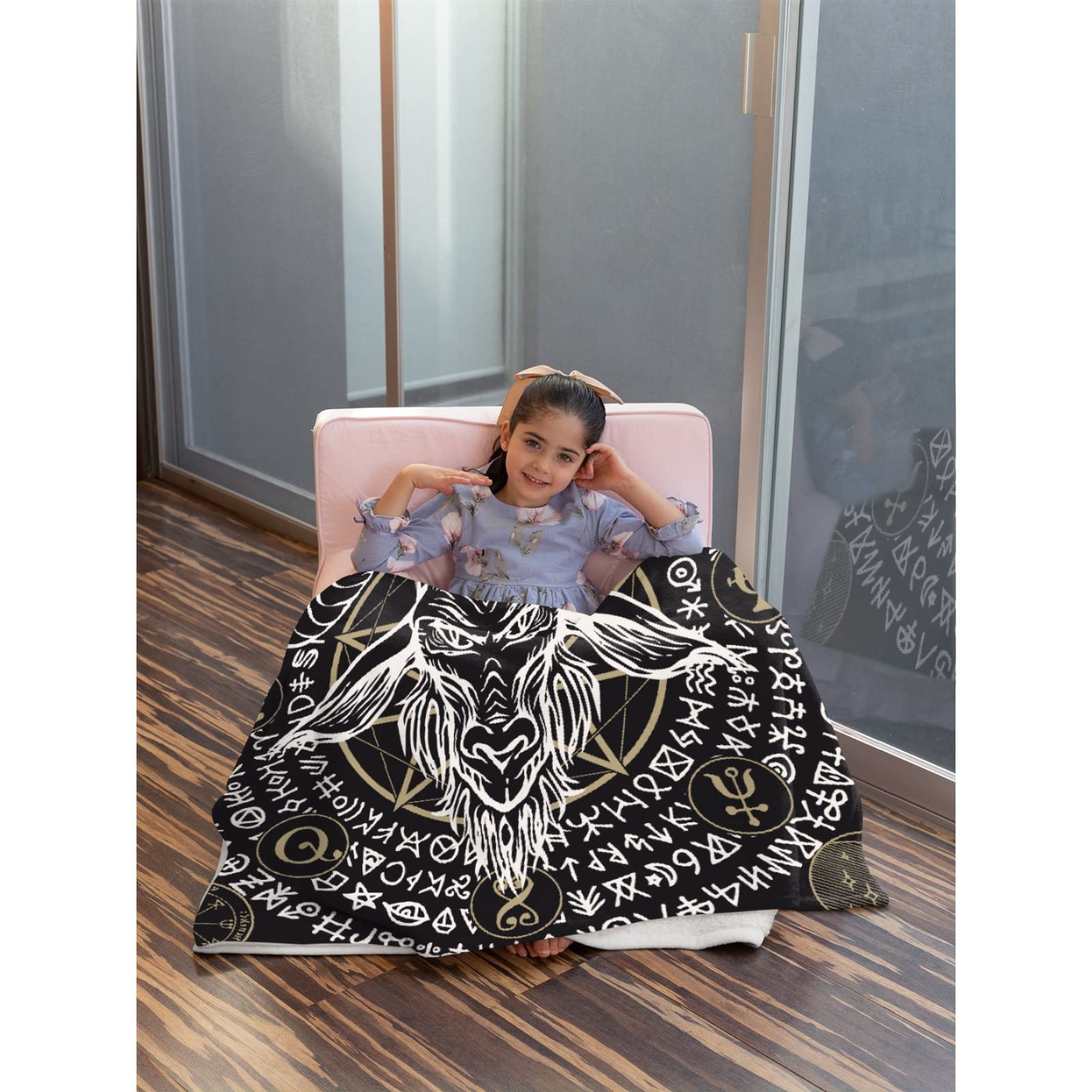 Baphomet Blanket - Flannel Throw Blanket Lightweight Super Soft Cozy Luxury Bed Blanket 120