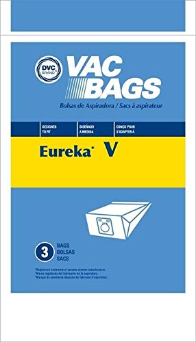Premium DVC Eureka Style V Micro Allergen Vacuum Cleaner Bags (6-Pack) | Made in USA | HEPA Filtration for Dust Mites, Pet Hair & Allergens | Compatible with Eureka Vacuums | Ideal for Allergy Sufferers & Pet Owners