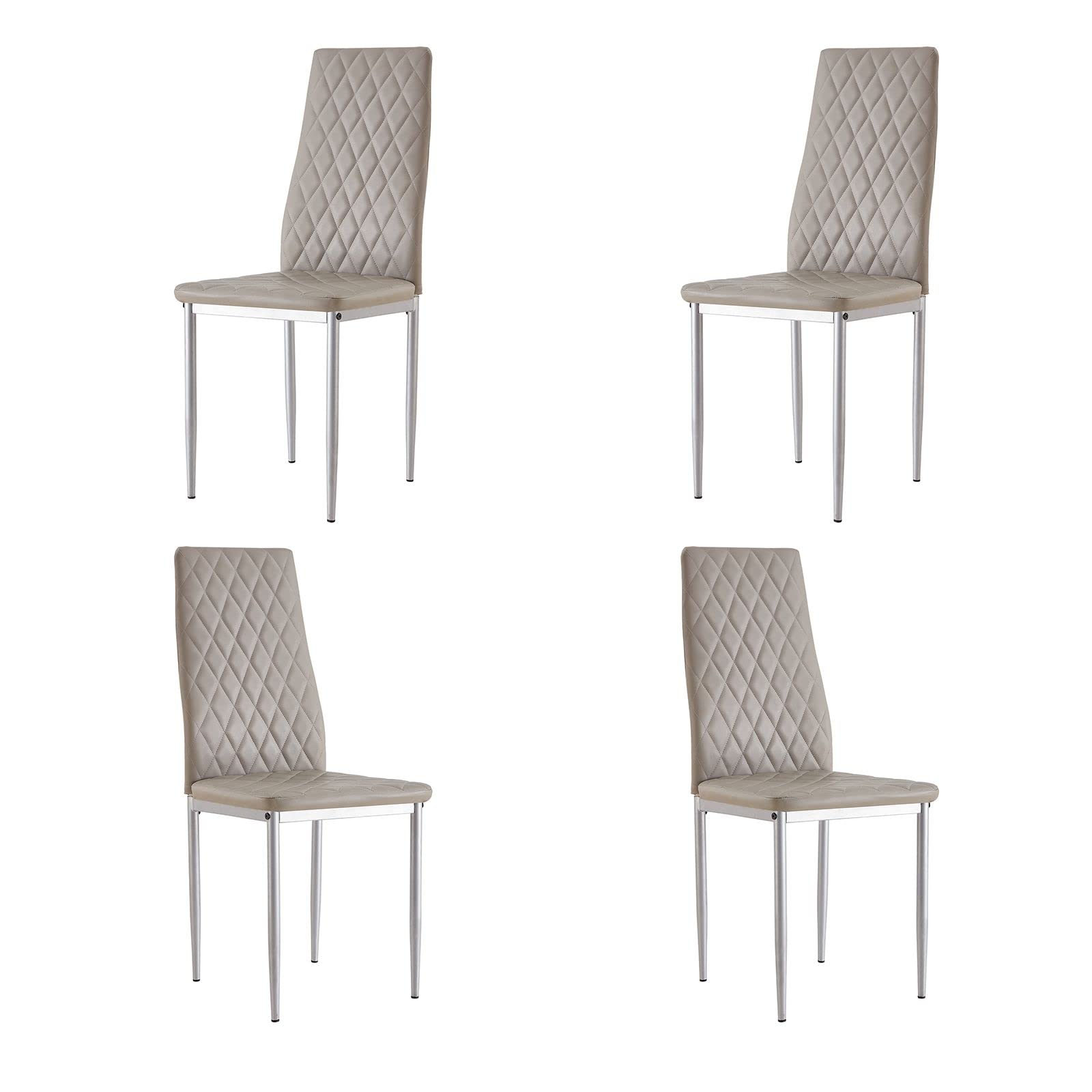 Modern Dining Chairs Set of 4 - Comfy Kitchen Island Chairs for Dining Room, Living Room, Bedroom & Home Kitchen - Perfect for Family Gatherings and Entertaining Guests