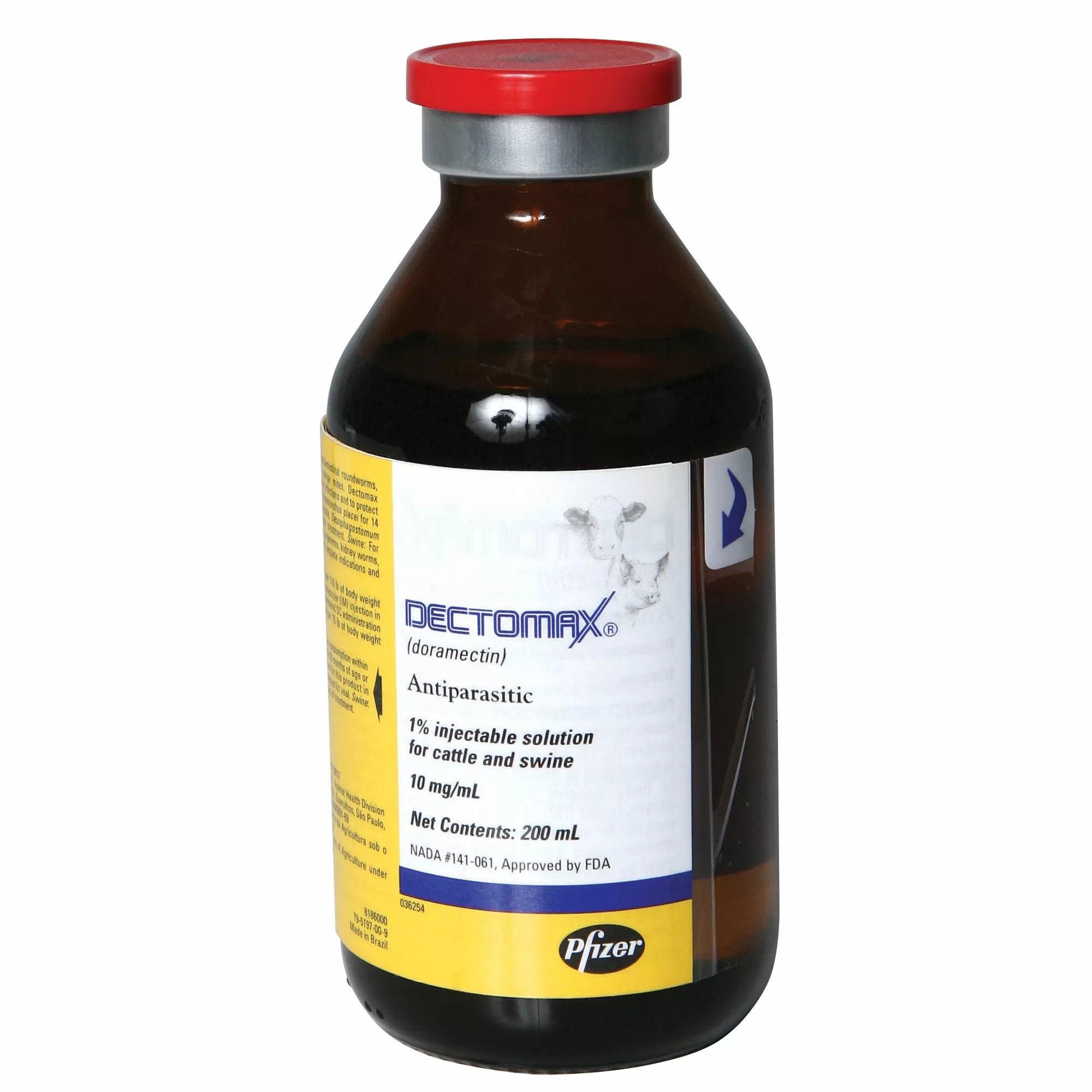 Dectomax® 1% Injectable Solution for Cattle & Swine - Long-Lasting Parasite Control for Livestock Health | Ideal for Farm Use & Veterinary Care