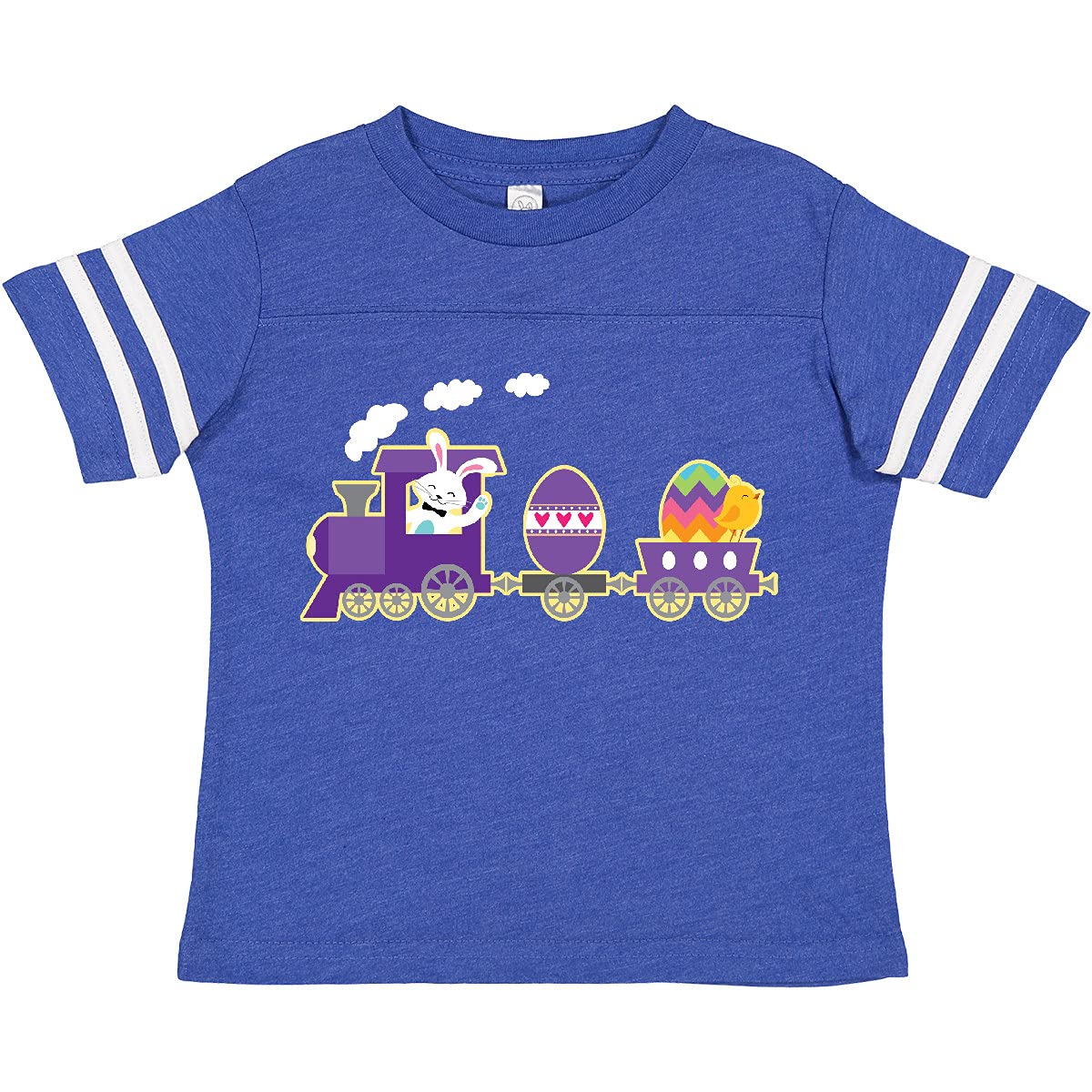 Inktastic Easter Bunny Rabbit Egg Train Toddler T-Shirt - Cute Cotton Tee for Boys & Girls - Perfect for Easter Egg Hunts, Spring Celebrations & Family Photos