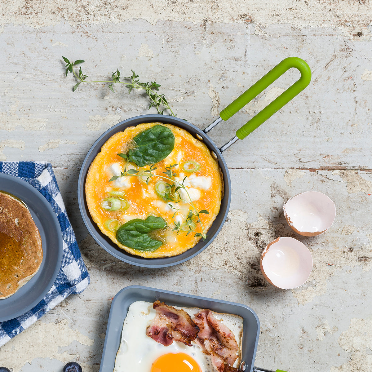 Mini Ceramic Nonstick 5-Inch Round Fry Pan - Eco-Friendly Green Skillet for Eggs, Pancakes & Personal Meals | Perfect for Small Kitchens, Dorms & Camping