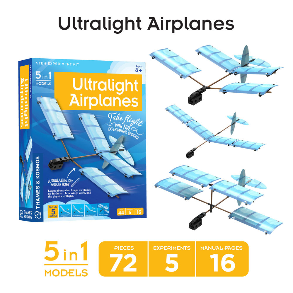 Fun & Educational Engineering 3-Pack: Ultralight Airplanes, Rubber Band Racers & Solar Powered Rovers - STEM Learning Toys for Kids Ages 8-12 - Perfect for Science Fairs, Classroom Projects & DIY Engineering Activities