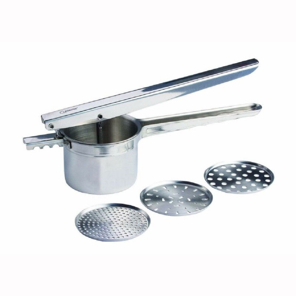 Premium Cuisena Potato Ricer with 3 Stainless Steel Disks - Perfect for Mashed Potatoes, Baby Food & Purees - Ideal for Home Cooking & Professional Kitchens