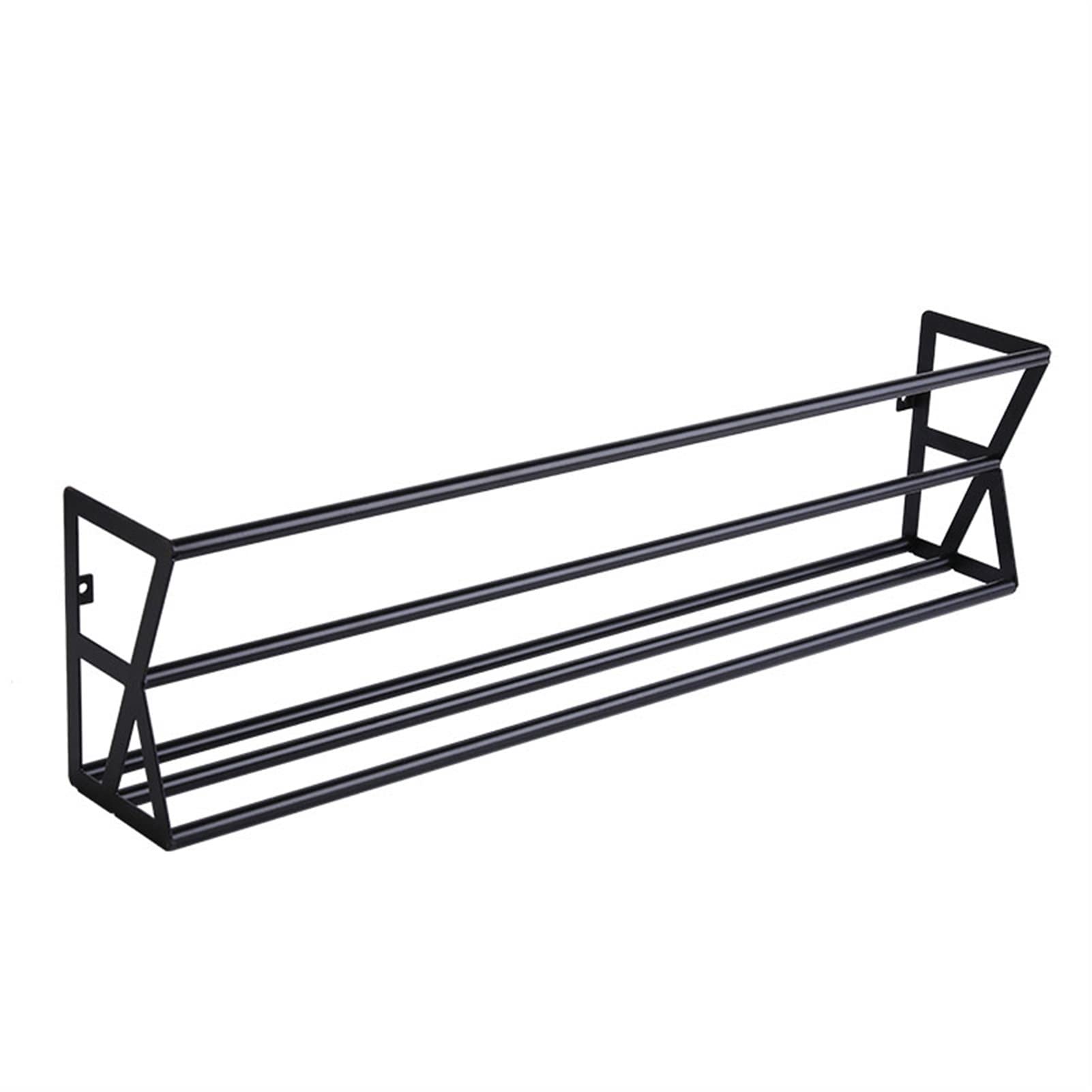 Wall-Mounted Bathroom Slippers Storage Rack - No Drill Space-Saving Shoe Organizer for Behind Door (Black, 80x9.5x16cm) - Perfect for Small Bathrooms, Laundry Rooms & Entryways