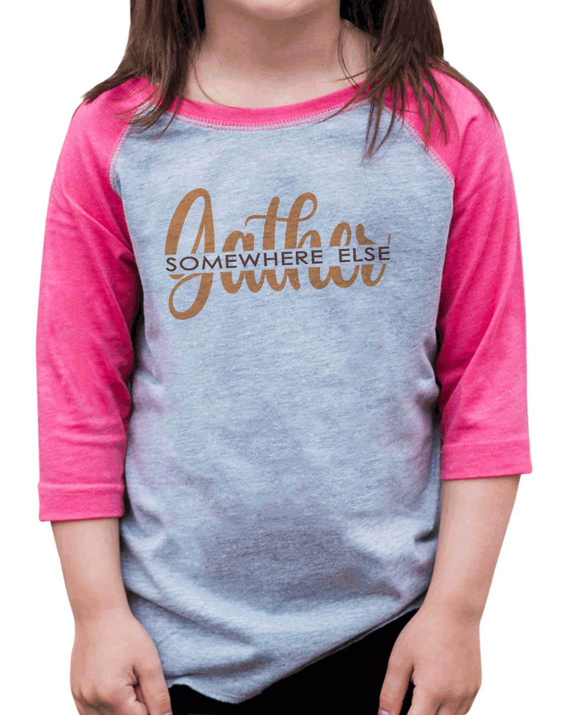 7 Ate 9 Apparel Girls' 'Gather Somewhere Else' Graphic Tee - Trendy Casual Shirt for School, Outings & Streetwear Fashion