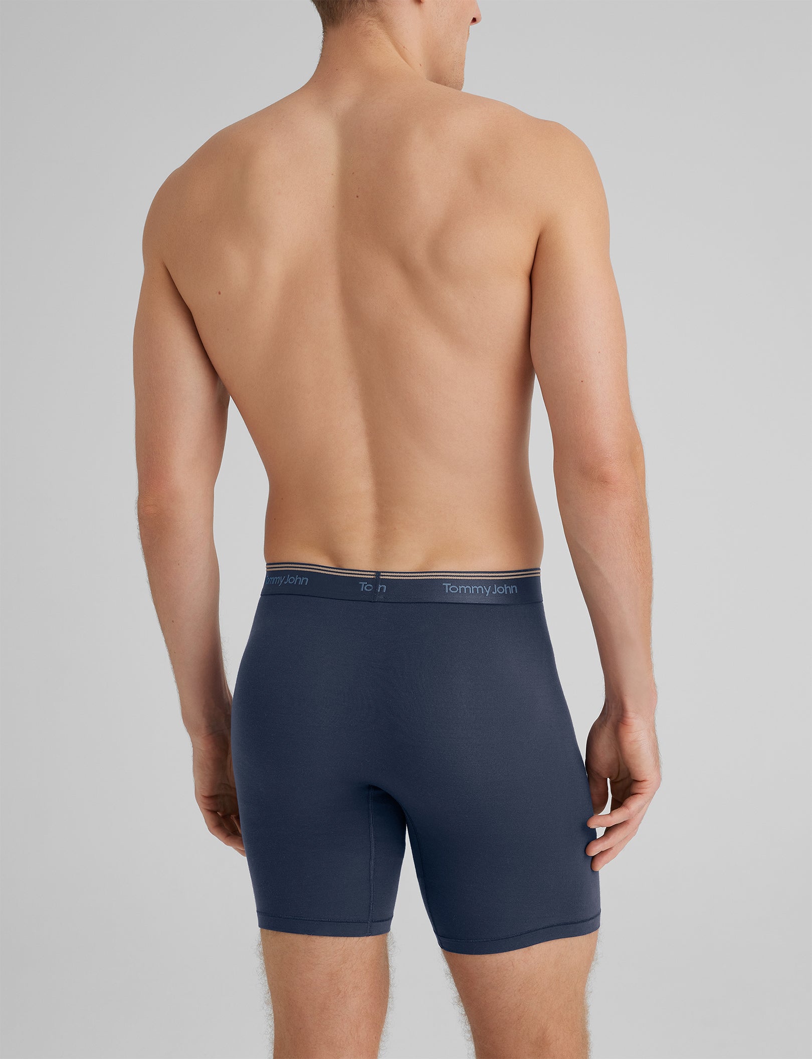 Ultra Soft Flex Mid Length Boxer Briefs for Men - 6 Pack (3 Pairs) - Breathable Comfort Underwear for Workout, Travel & Everyday Wear