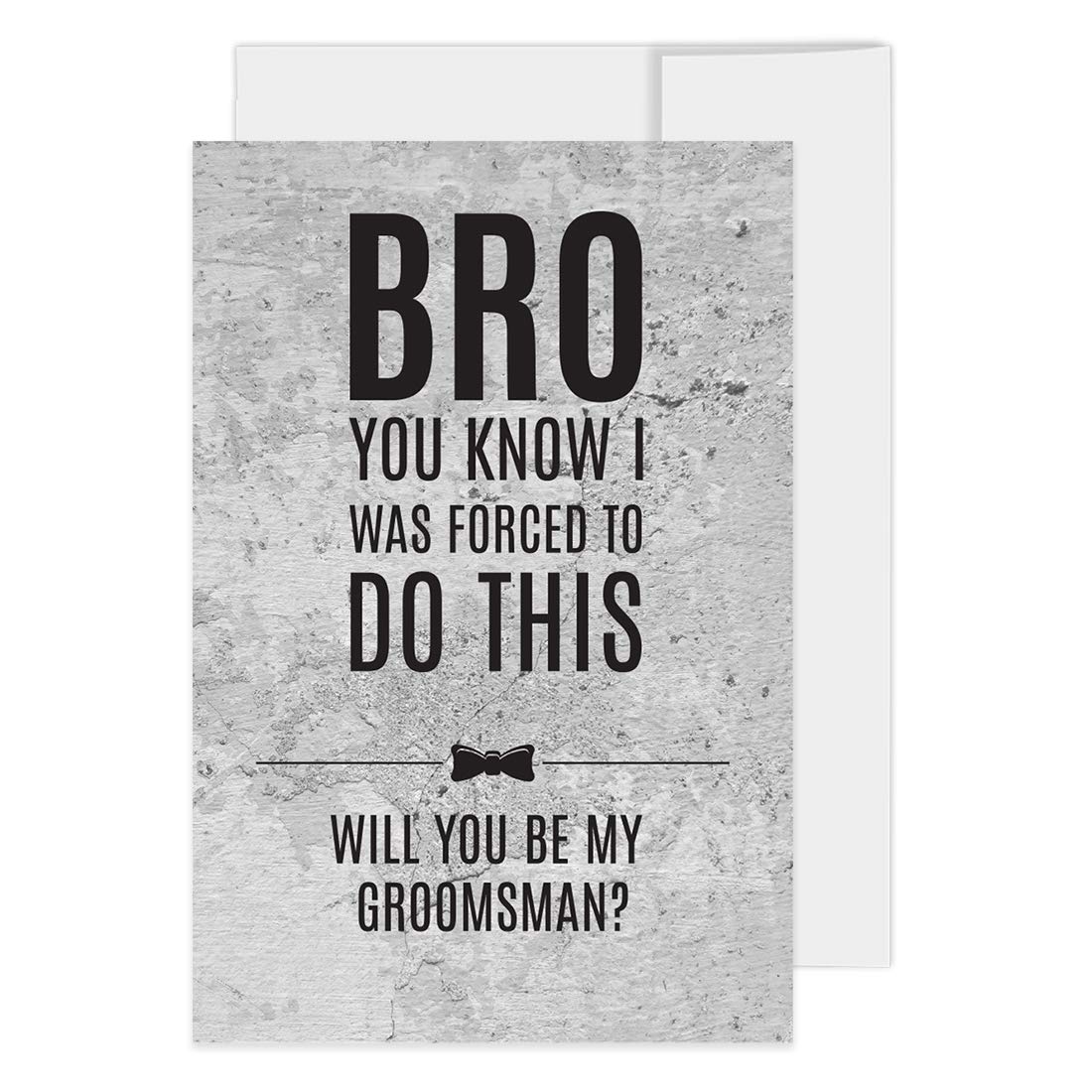 Groomsmen Proposal Cards Set of 16 with Envelopes - 10 Groomsman, 3 Best Man, 3 Ring Bearer Cards (4x6 Inch) - Funny 'Bro You Know I Was Forced to Do This' Wedding Party Invitation - Perfect for Bachelor Party Planning and Wedding Party Gifts