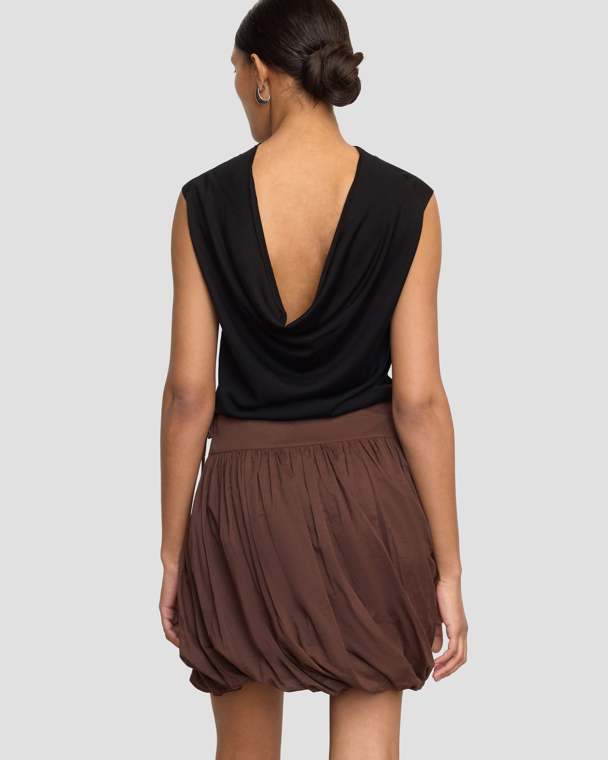 Organic Cotton Twist Bubble Skirt for Women - Flowy A-Line Midi Skirt with Elastic Waist | Perfect for Casual Outings, Beach Vacations & Boho Fashion