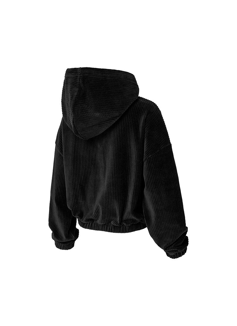 Velvet Corduroy Hooded Zip Up Jacket for Men & Women - Cozy Winter Outerwear for Casual Wear & Outdoor Activities
