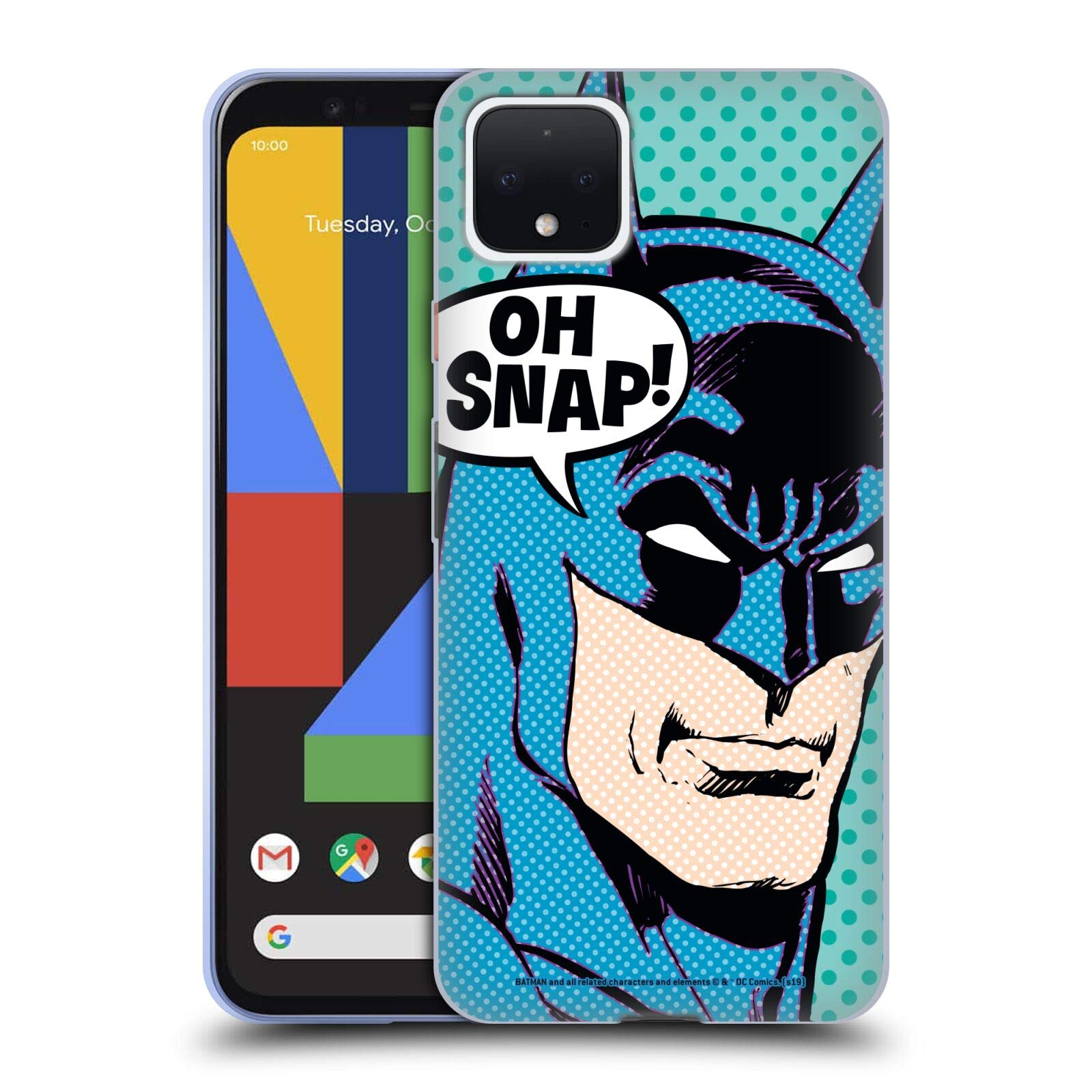 Batman DC Comics Soft Gel Case for Google Pixel 4 - Pop Art Fashion Phone Cover for Superhero Fans