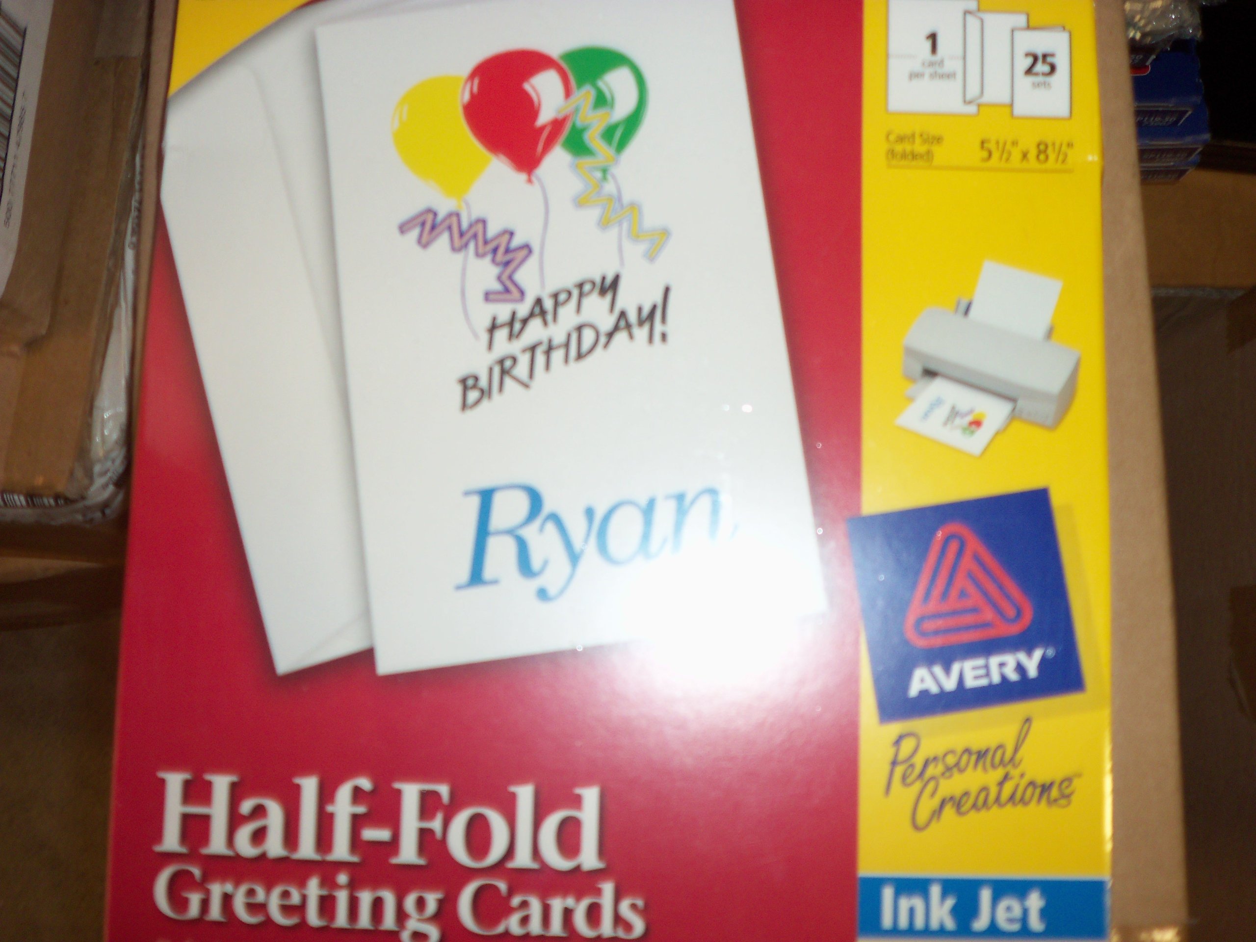 Avery 3297 Half Fold Greeting Cards - Pack of 25 Blank Cards for Birthdays, Weddings & Thank You Notes - Premium Quality Stationery for All Occasions