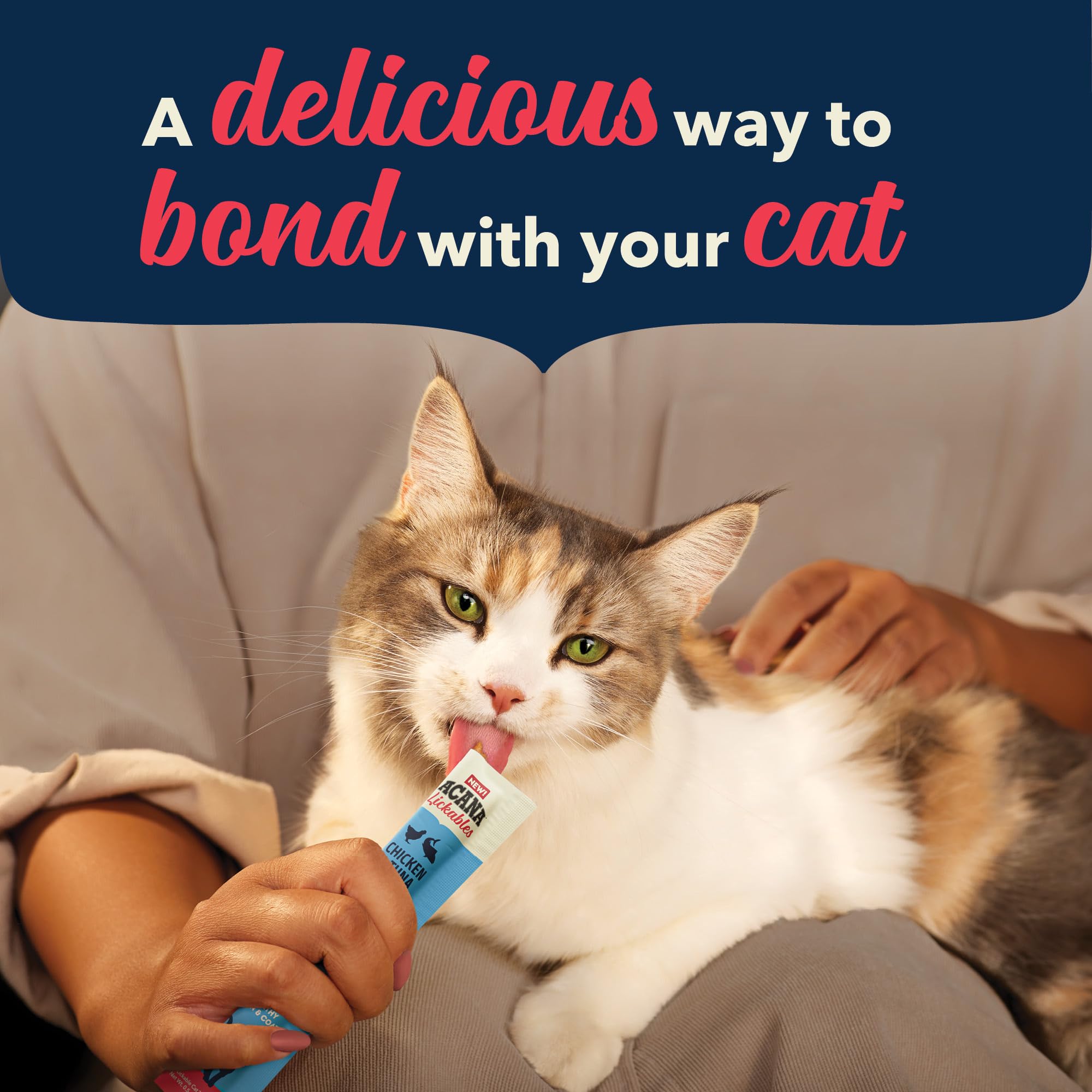 ACANA Lickables Chicken & Tuna Recipe Wet Cat Food - Grain-Free, High-Protein Cat Treats (2.5oz Pouch, 5 Count) - Perfect for Indoor Cats, Senior Cats & Picky Eaters