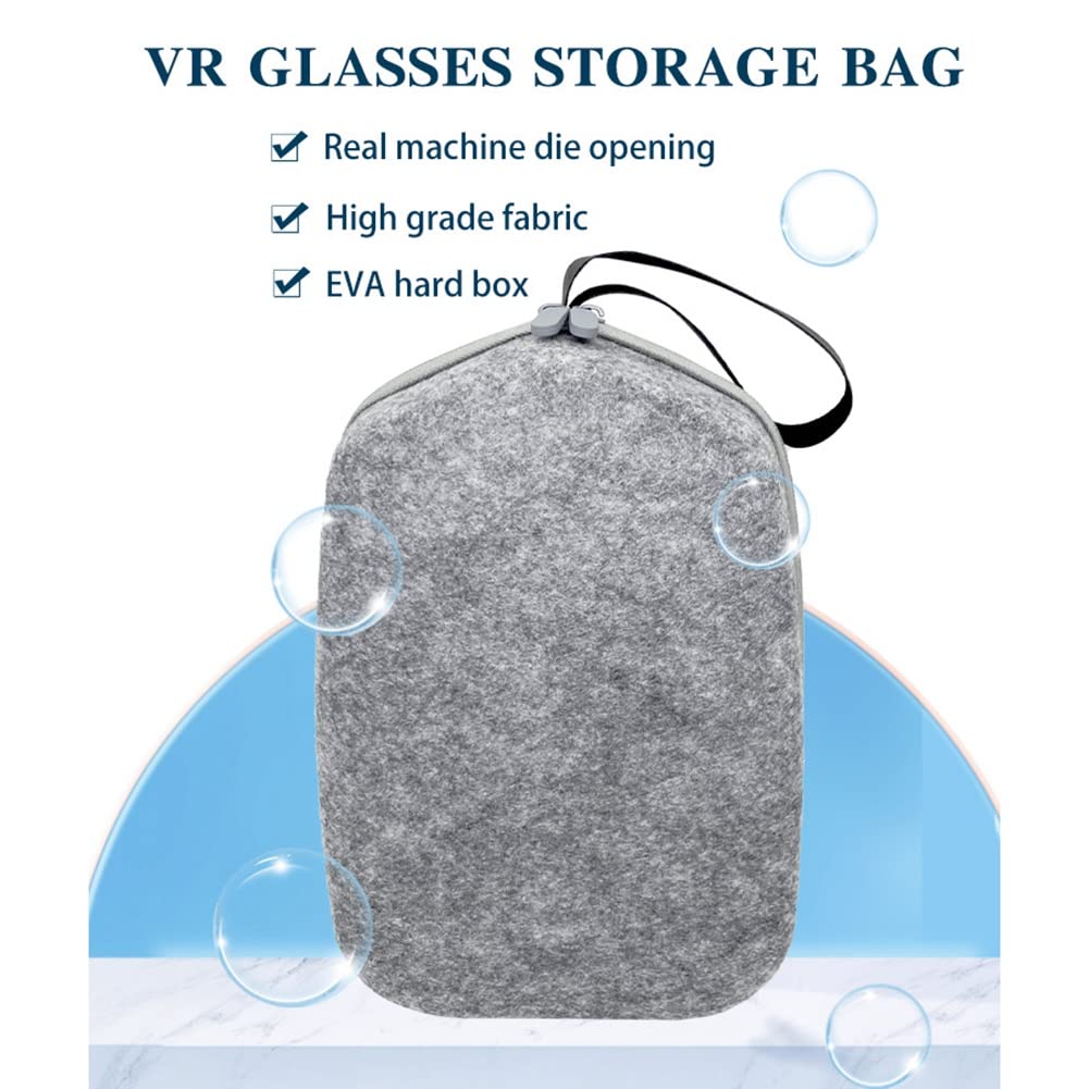 Louttary Travel Case for VR Headset - Large Storage Pouch for Oculus Quest 2, Meta Quest 3, HTC Vive - Protective Gray Carrying Bag for Virtual Reality Accessories - Perfect for Travel, Gaming, and Home Organization