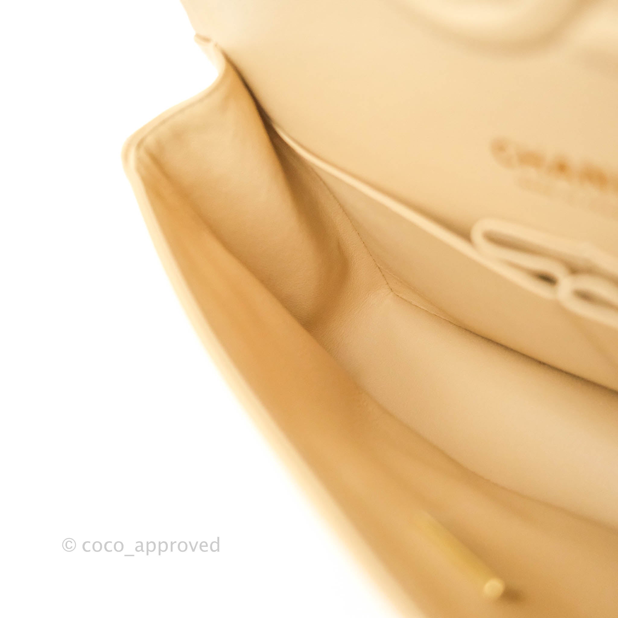 Chanel Classic Medium Double Flap Bag in Beige Caviar Leather with Gold Hardware - Luxury Designer Handbag for Women, Perfect for Work, Evening Events & Special Occasions