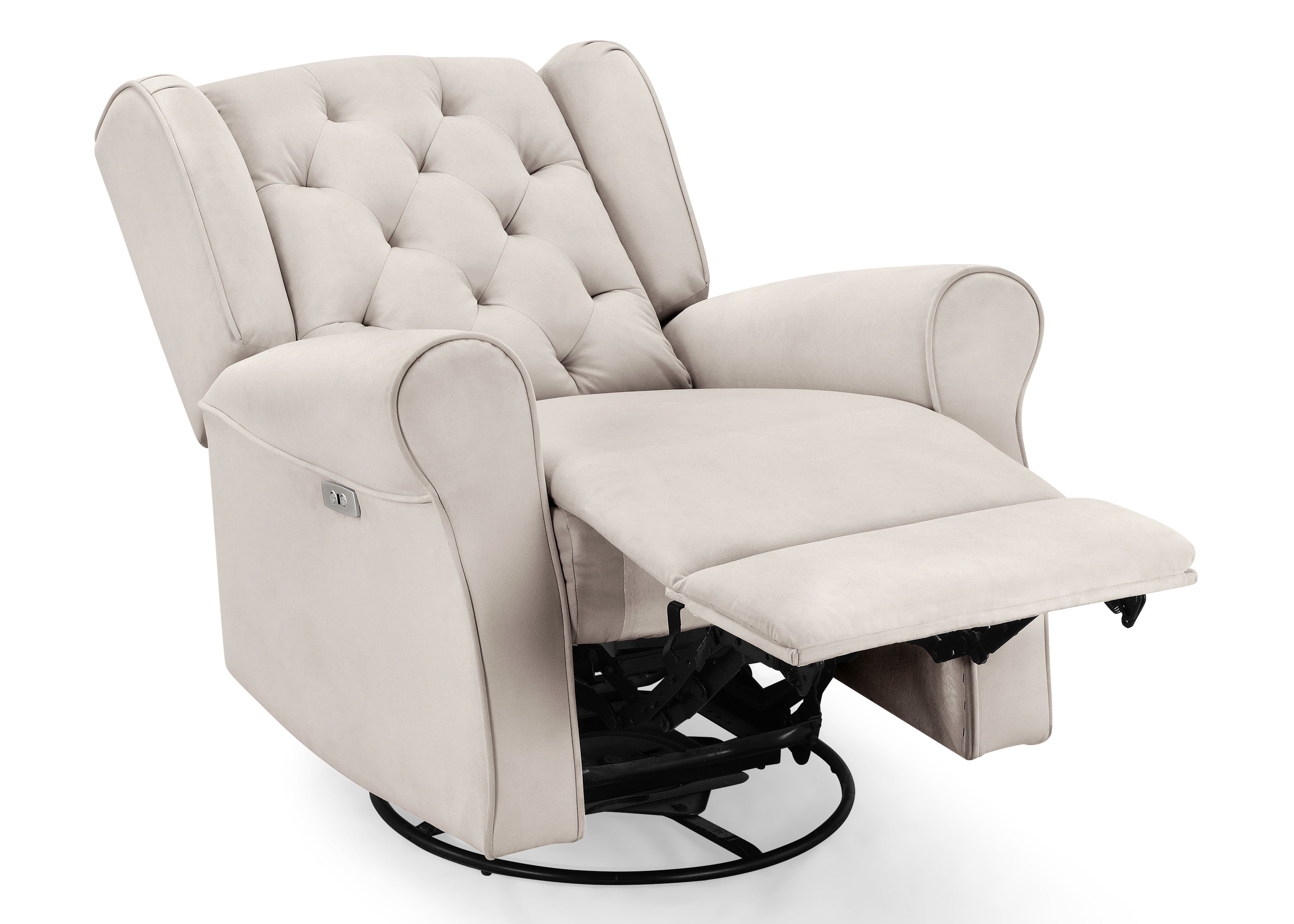 LiveSmart Performance Fabric Power Recliner Swivel Glider Chair with USB Port - Electric Massage Lift Chair for Living Room, Bedroom & Home Theater Comfort