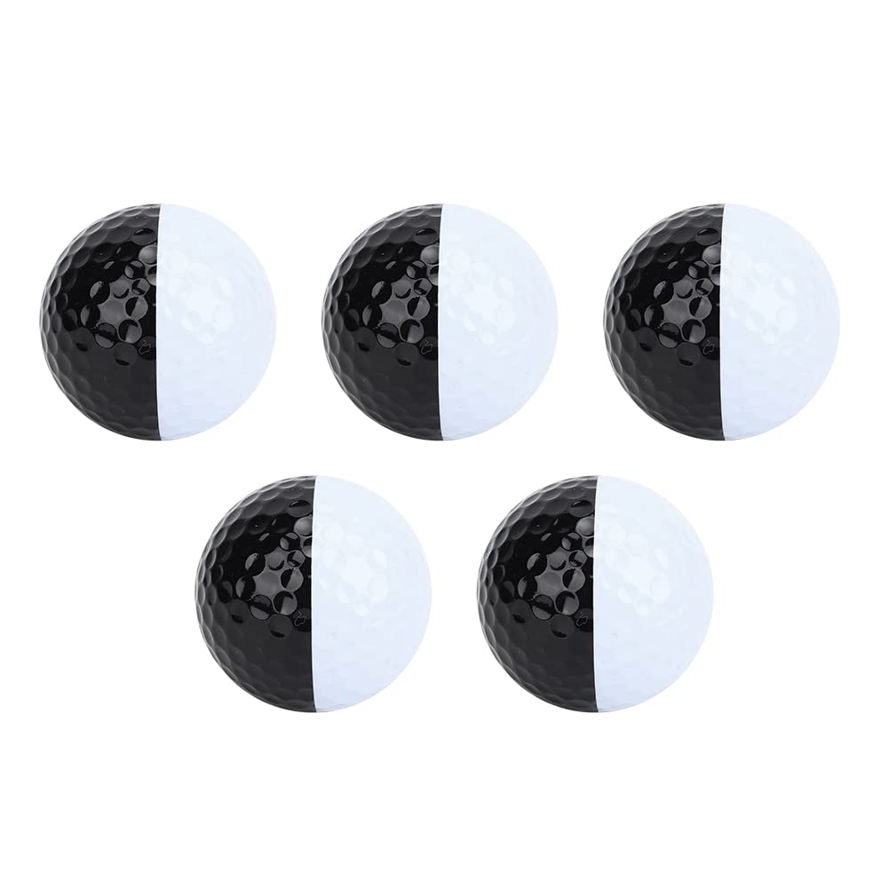 Yangsense Standard Golf Putting Practice Balls - Durable Black & White Putter Balls with Aiming Line for Stroke Training | Perfect for Indoor/Outdoor Putting Greens, Backyard Practice & Golf Course Drills