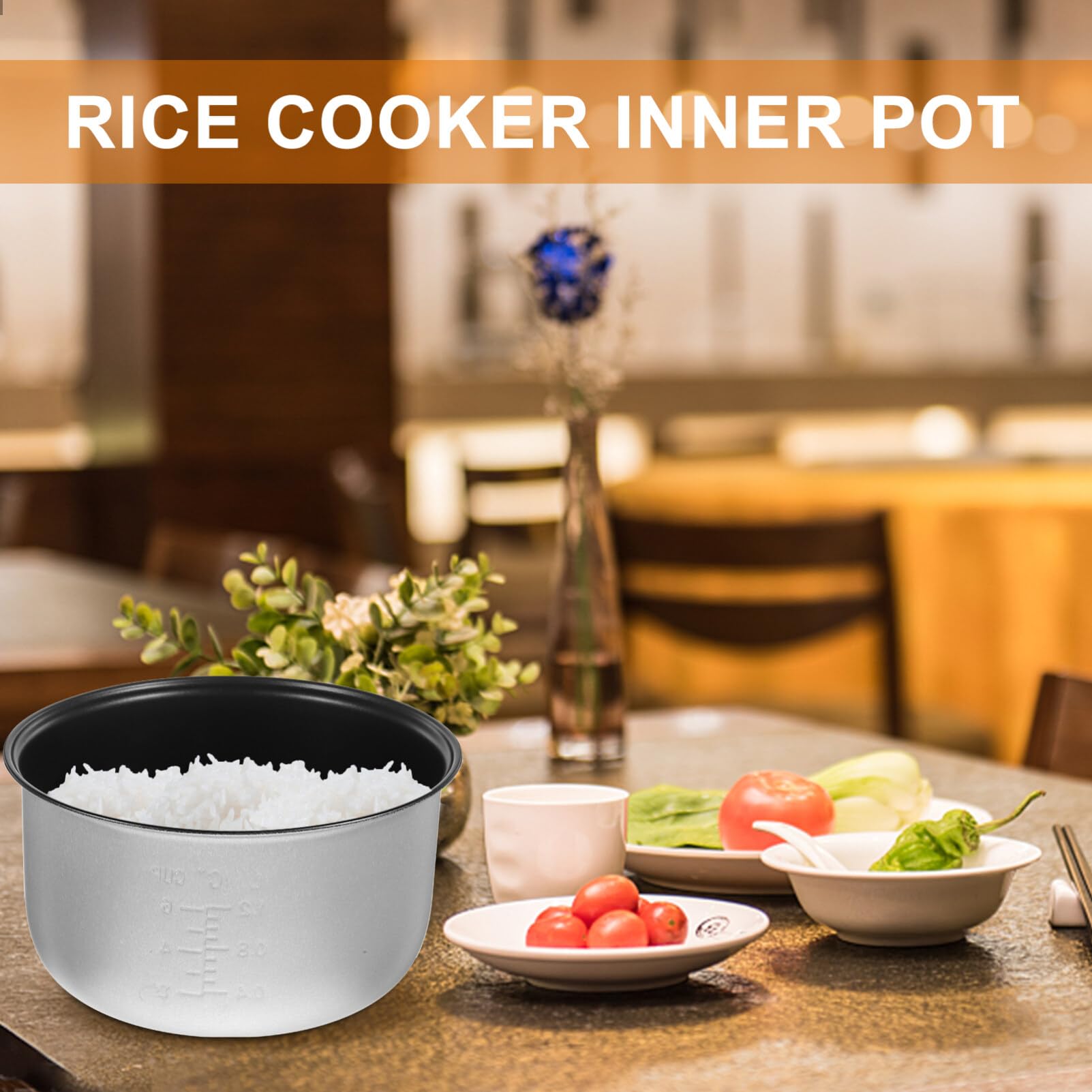 IPetboom 1-Piece Non-Stick Rice Cooker Inner Pot Replacement - Compatible with Pressure Cookers & Rice Cookers - Durable Baking Cake Pot for Home Kitchen Use - Perfect for Cooking Rice, Steaming, and Baking Cakes