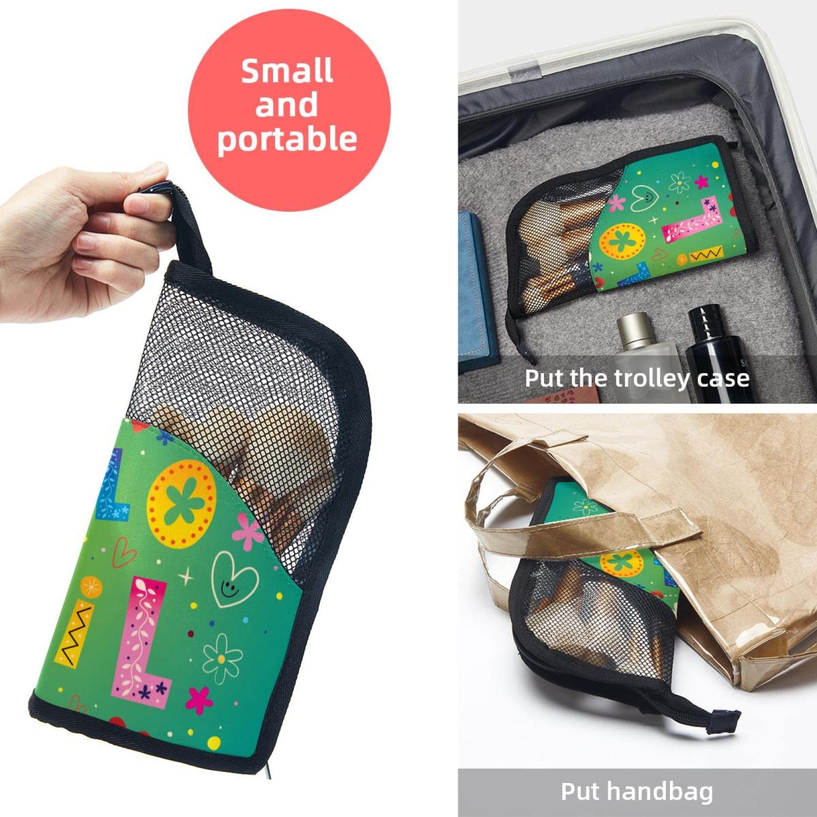 12-Piece Makeup Brush Organizer Bag with Flower Design - Portable Cosmetic Brush Holder Case for Travel & Home Storage | Hello April Collection
