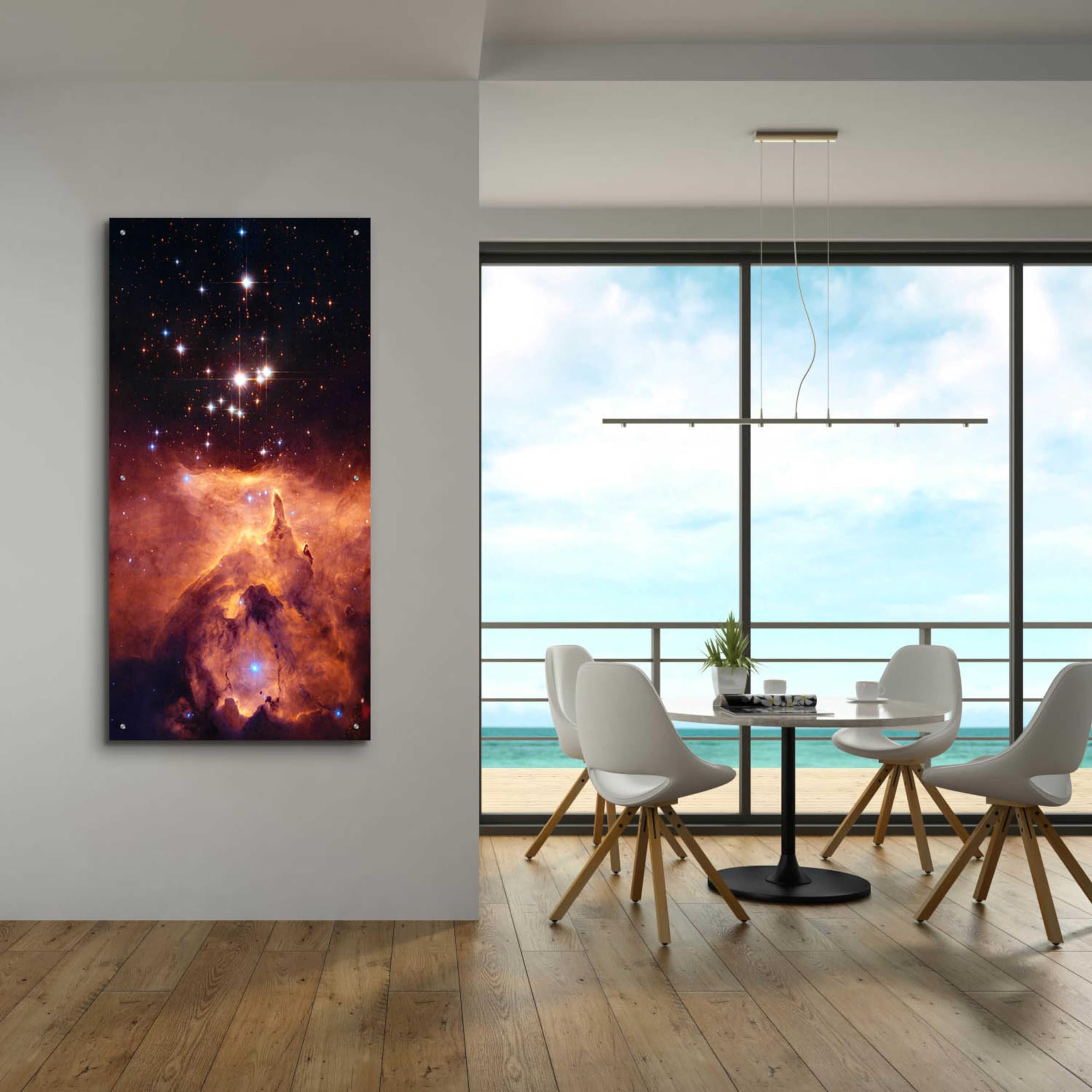 Epic 'Star Crossed' Hubble Space Telescope Acrylic Glass Wall Art - 24x48 Inches - Stunning Space Decor for Living Room, Bedroom or Office