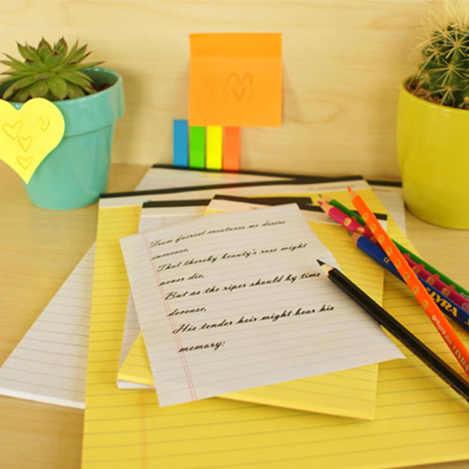 YOGOTEU Ruled Notepads - 80 Sheets Lined Writing Tablets for Teachers & Students, Home Office Legal Pads, Lined Notebook for Journaling, Note Taking - Perfect for School, Work & Daily Planning