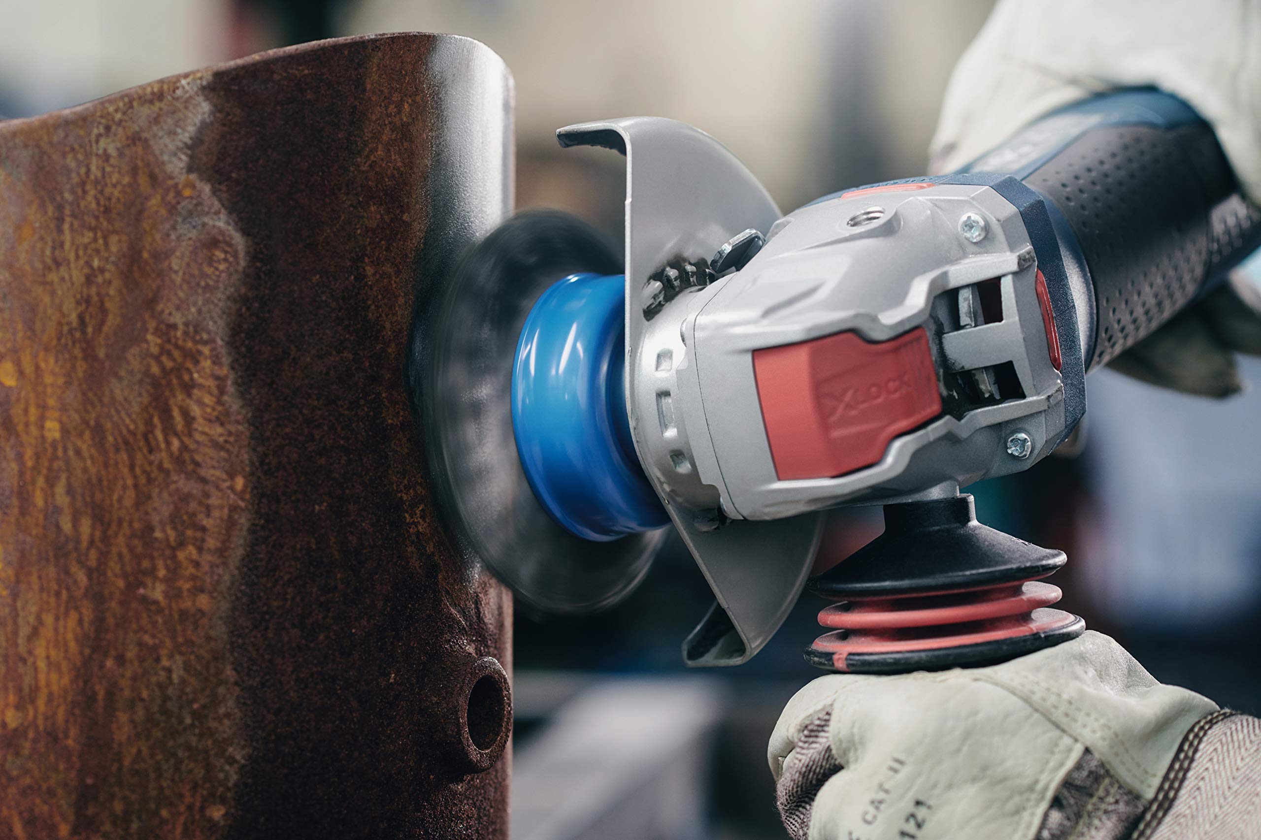 Bosch GWX13-50VSP-RT X-LOCK 5 Inch Variable Speed Angle Grinder with Paddle Switch (Renewed) - Perfect for Metal Cutting, Grinding, and Polishing in Construction and DIY Projects