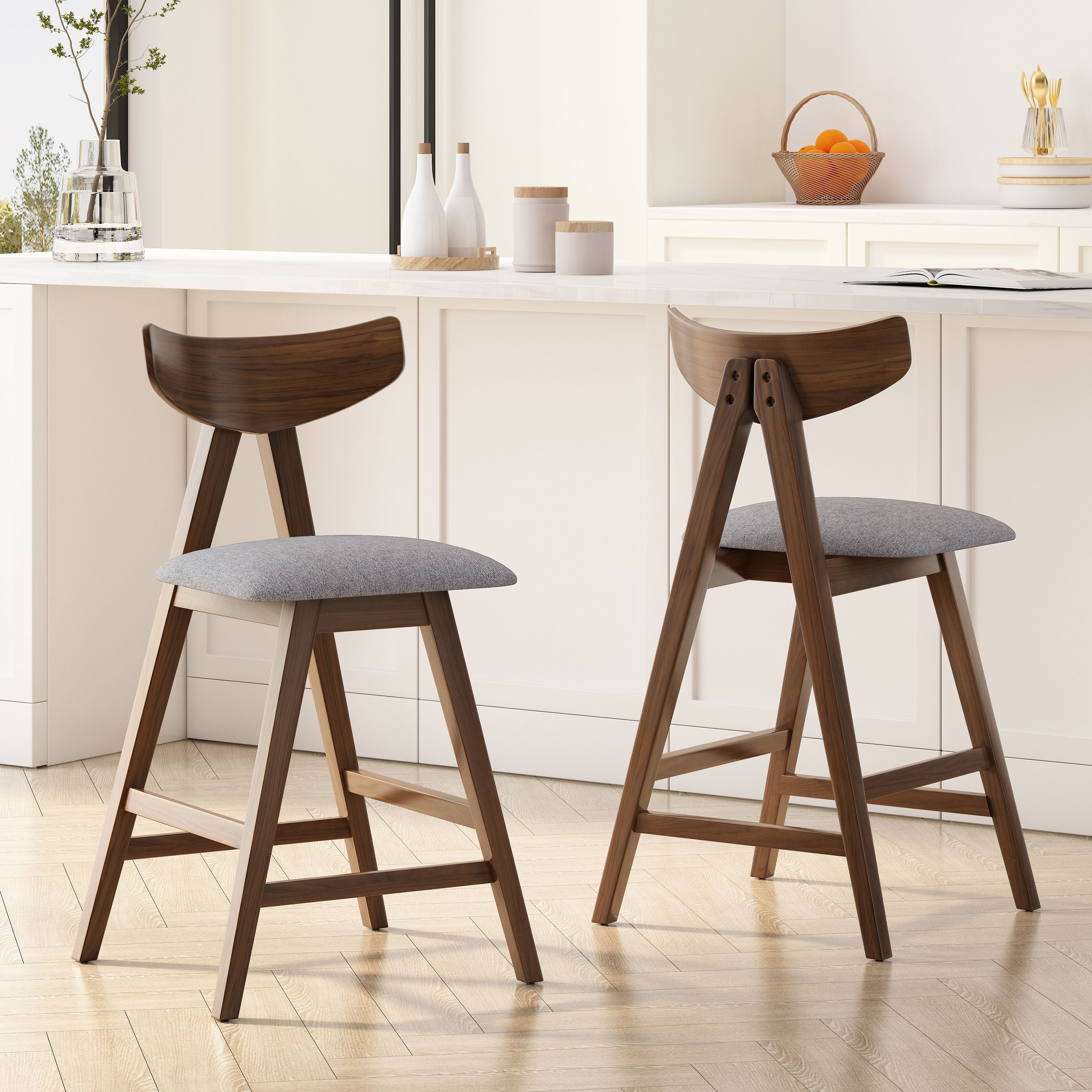 Modern Counter Stools Set of 2 - 24