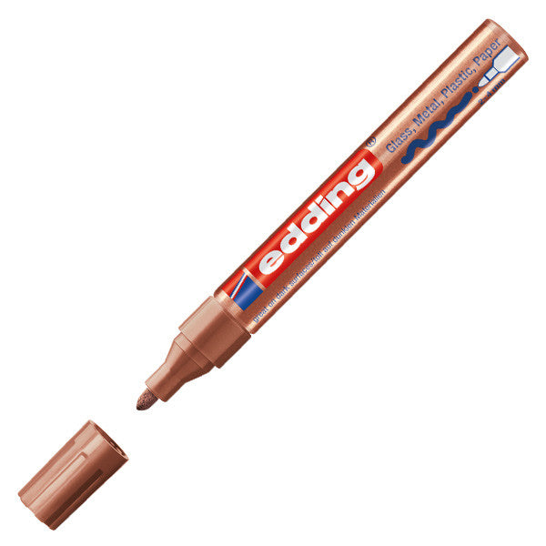 edding 750 Gloss Paint Marker Pen - Broad Tip (2.5mm) Permanent Markers for Metal, Glass, Plastic - Ideal for DIY Crafts, Labeling & Industrial Use