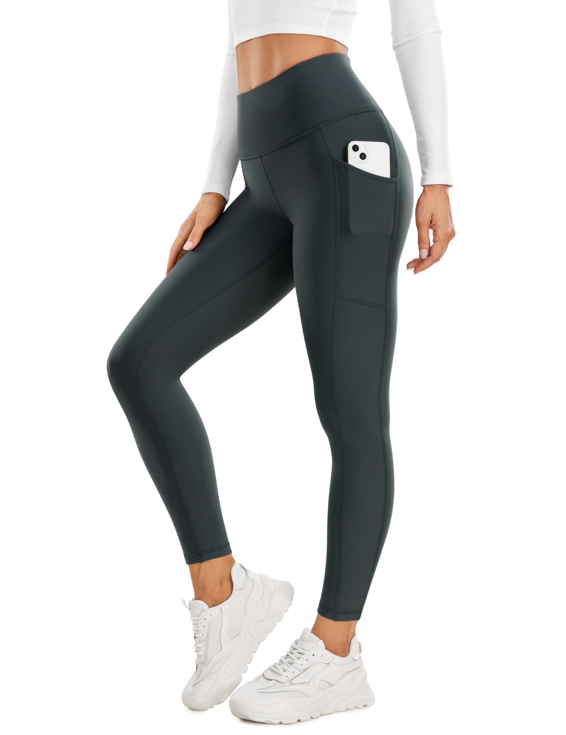 CRZ YOGA Women's High Waisted Thermal Fleece Lined Leggings - 25