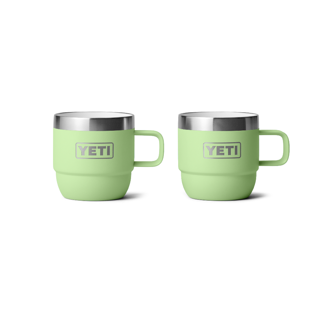 Rambler 6 oz Stackable Mugs (2 Pack) - Insulated Stainless Steel Camping Cups for Coffee, Tea & Outdoor Adventures - Perfect for Hiking, Picnics & Travel