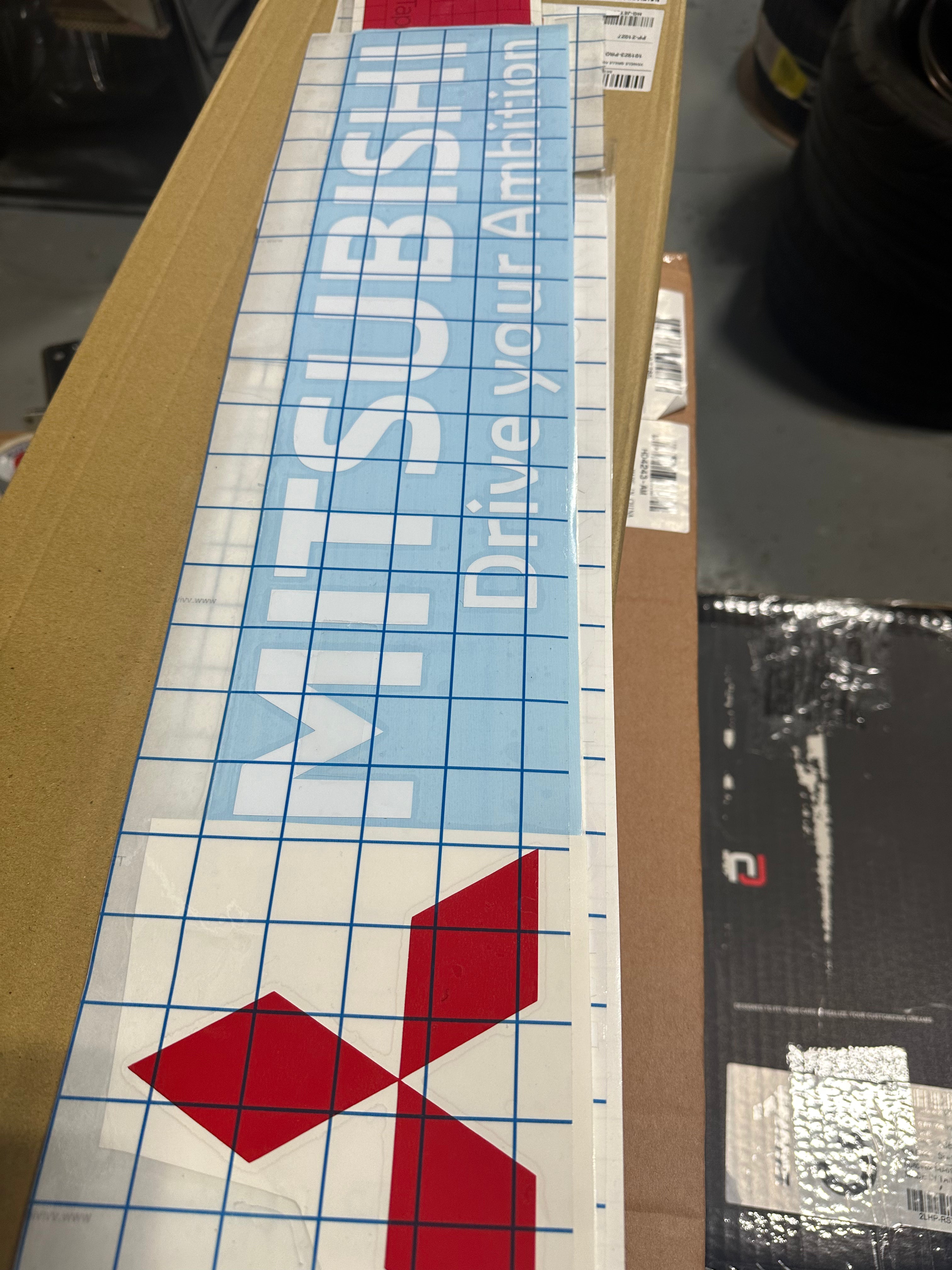 Custom EPP® Windshield & Bumper Decals for Mitsubishi - Drive Your Ambition Car Stickers | Perfect for Car Enthusiasts & Brand Promotion