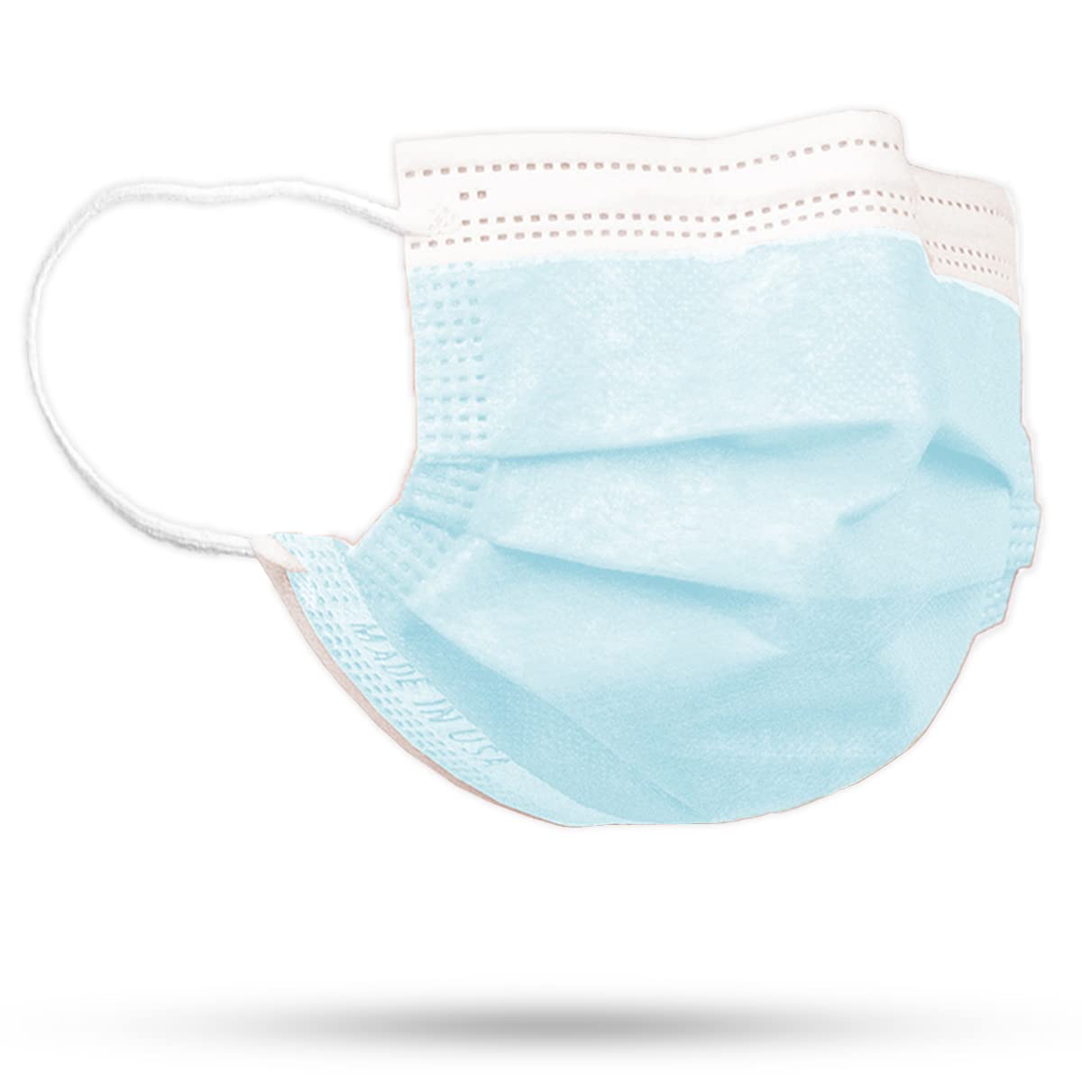 Premium 4-Ply Breathable Disposable Face Masks - Made in USA - Comfortable Elastic Ear Loops - Multiple Colors (500 Pack, Sky Blue) - Ideal for Daily Use, Travel & Public Safety Protection