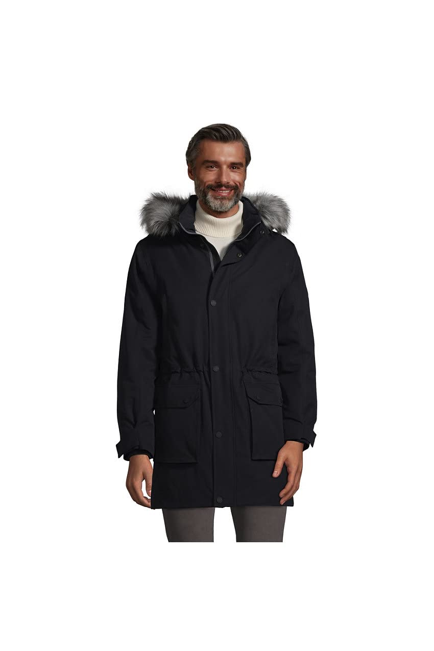 Lands' End Men's Expedition Winter Parka - Heavyweight Insulated Waterproof Jacket for Extreme Cold Weather - Ideal for Snowboarding, Skiing & Outdoor Adventures