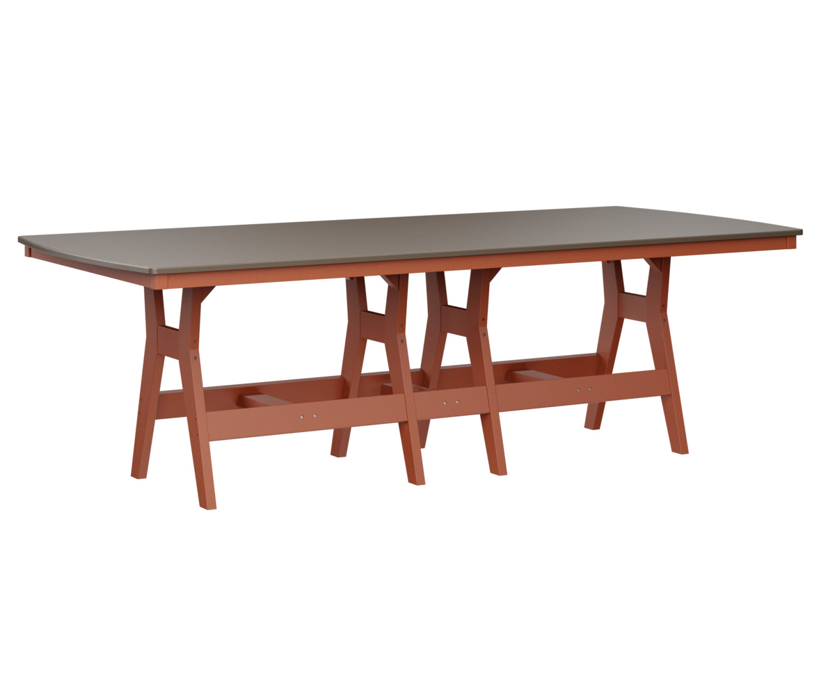 Berlin Gardens Harbor 44 x 96 Inch Rectangular Bar Height Table - Outdoor Dining, Patio, Deck, Restaurant & Bistro Use