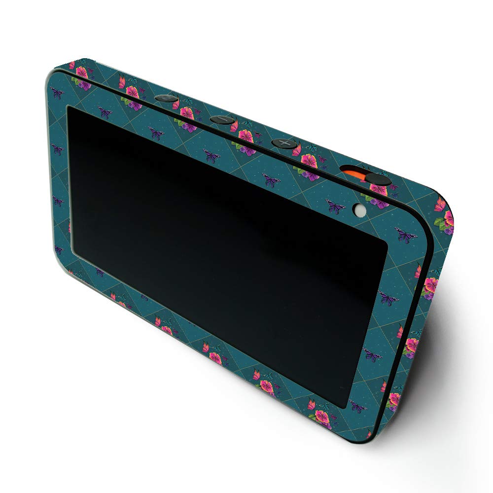 MightySkins Protective Vinyl Wrap for Amazon Echo Show 5 (1st & 2nd Gen) - Botanical Butterflies Design | Easy to Apply & Remove | Made in USA | Customizable Decal for Home & Office Decor
