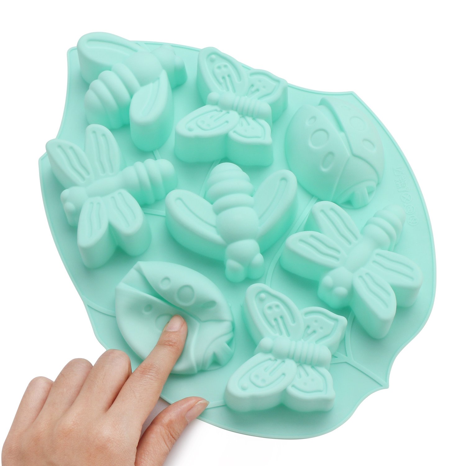 Beasea 2-Piece Silicone Butterfly Soap Molds for DIY Soap, Chocolate, Candy & Cupcakes - Reusable Cake Pop & Ice Cube Molds for Baking, Party Favors & Home Decor