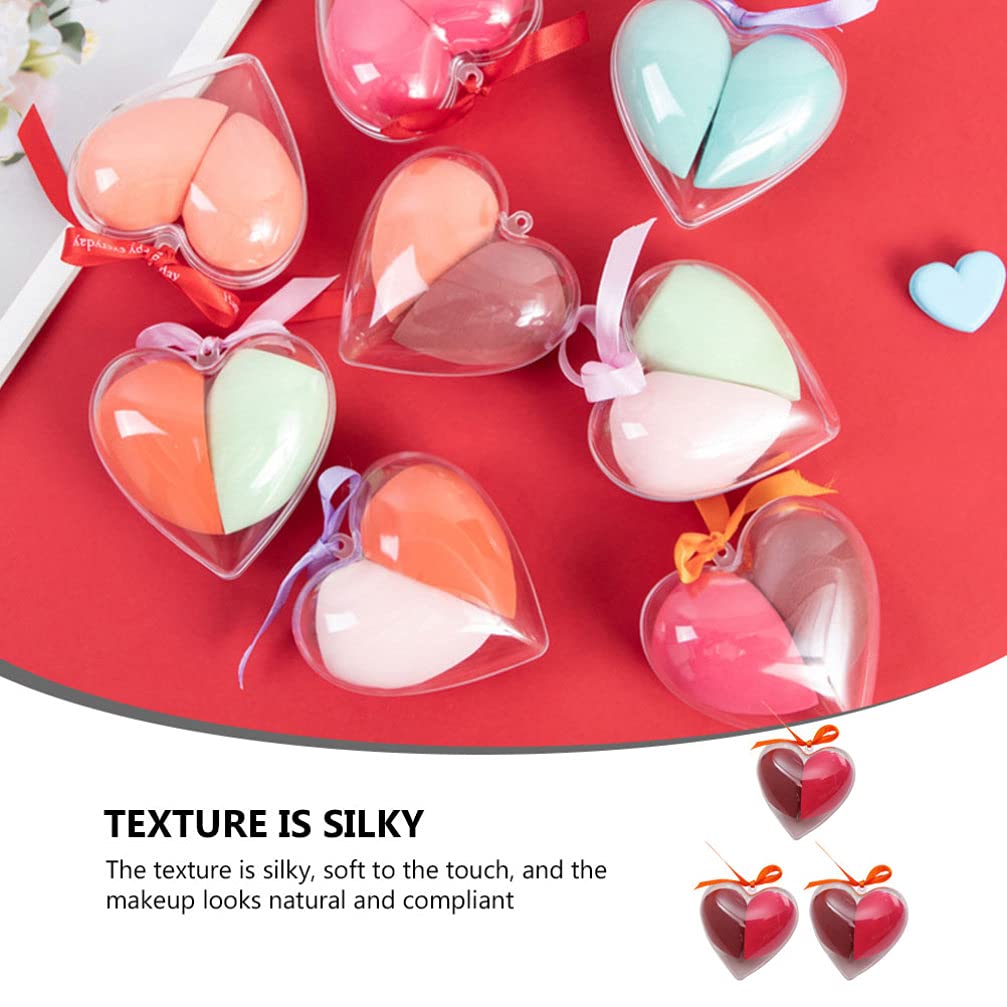 Lurrose Heart Shape Makeup Sponges - Blending Sponge for Liquid, Cream, Powder & Concealer | Soft Foundation Applicator & Beauty Blender | Perfect for Everyday Makeup & Professional Use