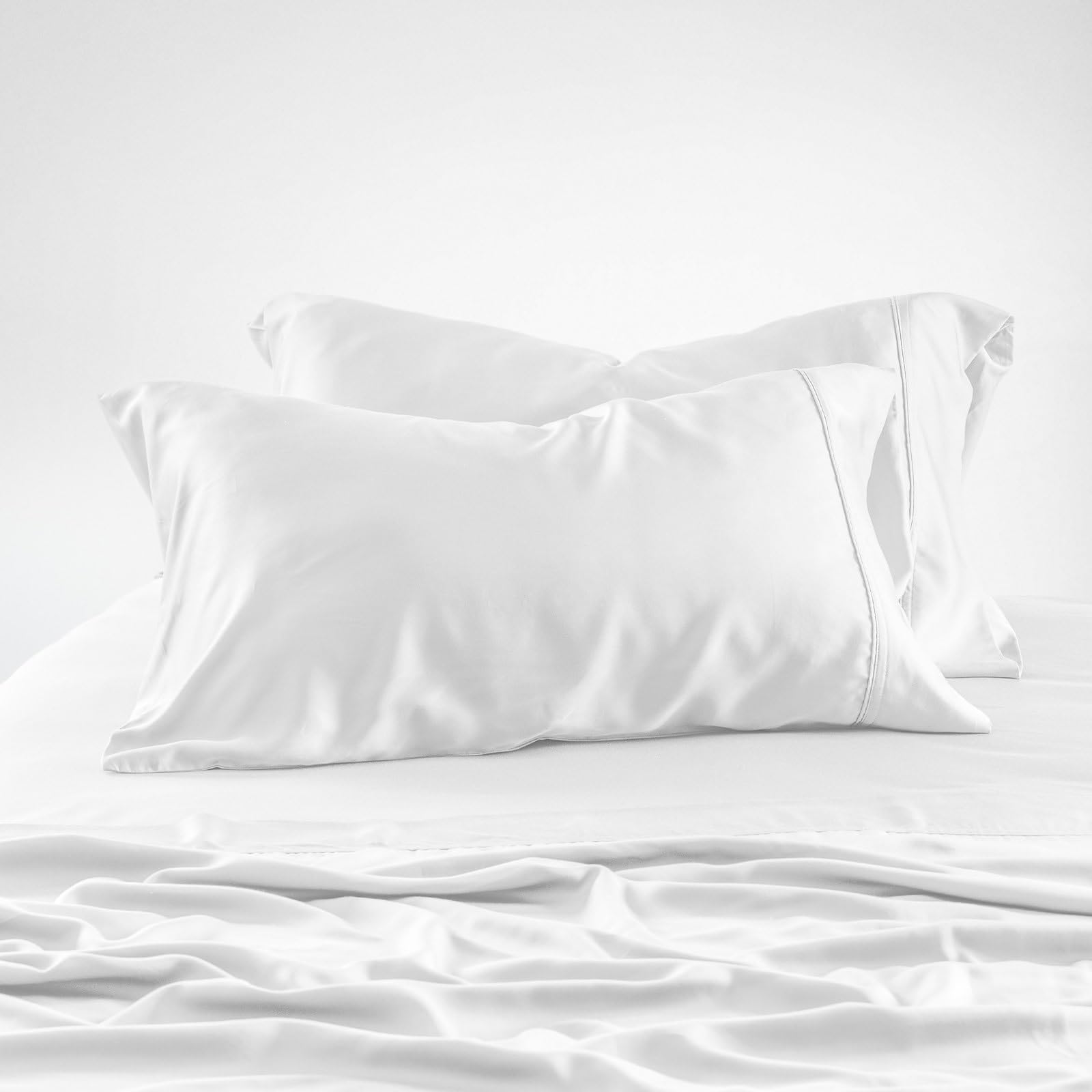 Premium Eucalyptus Sheets Set - 100% Organic Tencel Lyocell Cooling Bed Sheets for Hot Sleepers - Queen Size 60
