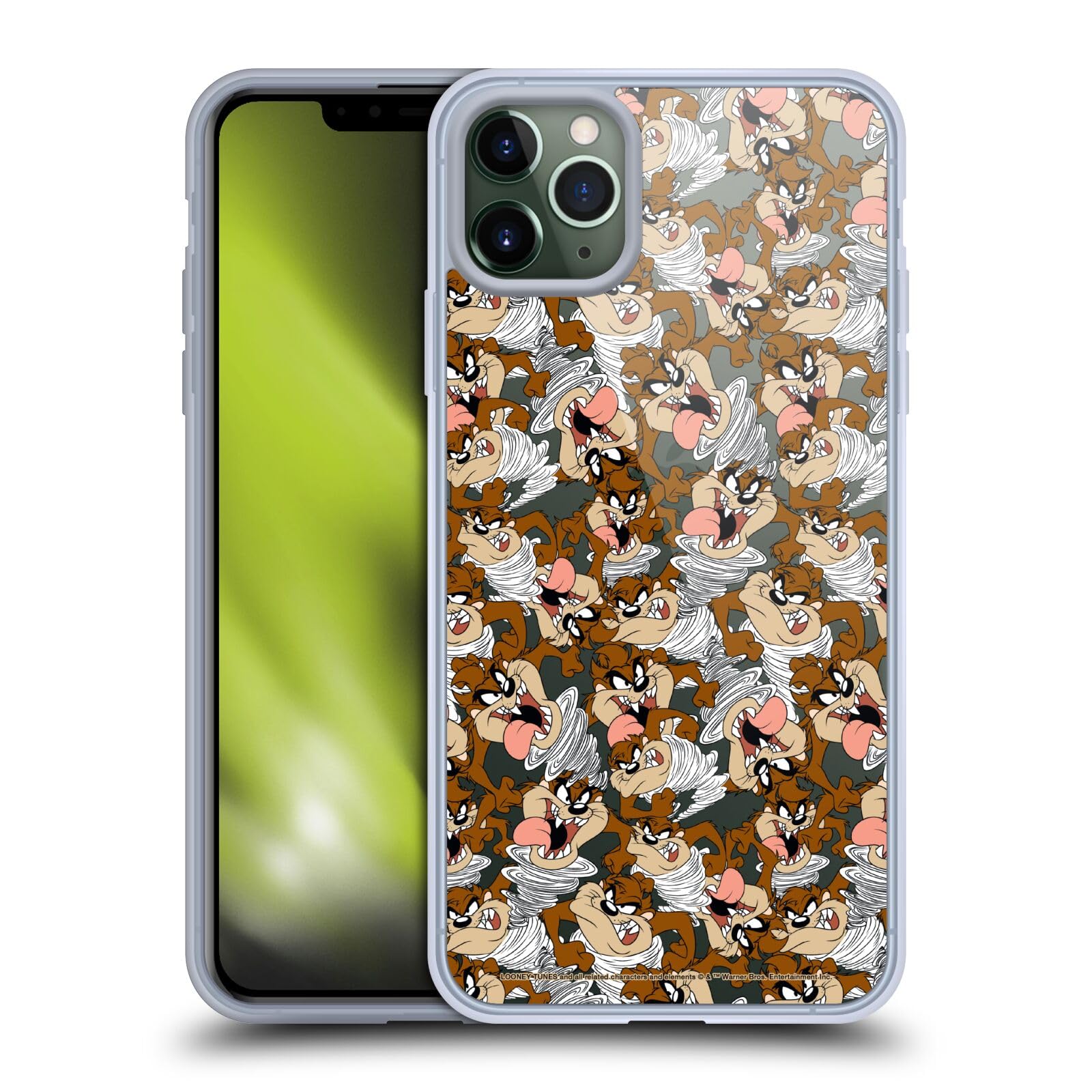 Officially Licensed Looney Tunes Tasmanian Devil Soft Gel Phone Case for Apple iPhone 11 Pro Max - Durable Protection with Fun Cartoon Design | Perfect for Fans, Daily Use & Gift Giving