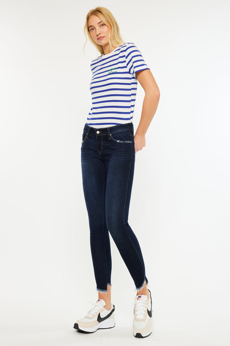 Alexa Low Rise Ankle Skinny Jeans for Women - Stretch Denim Pants, Slim Fit, Comfortable Everyday Wear for Casual Outfits and Date Nights