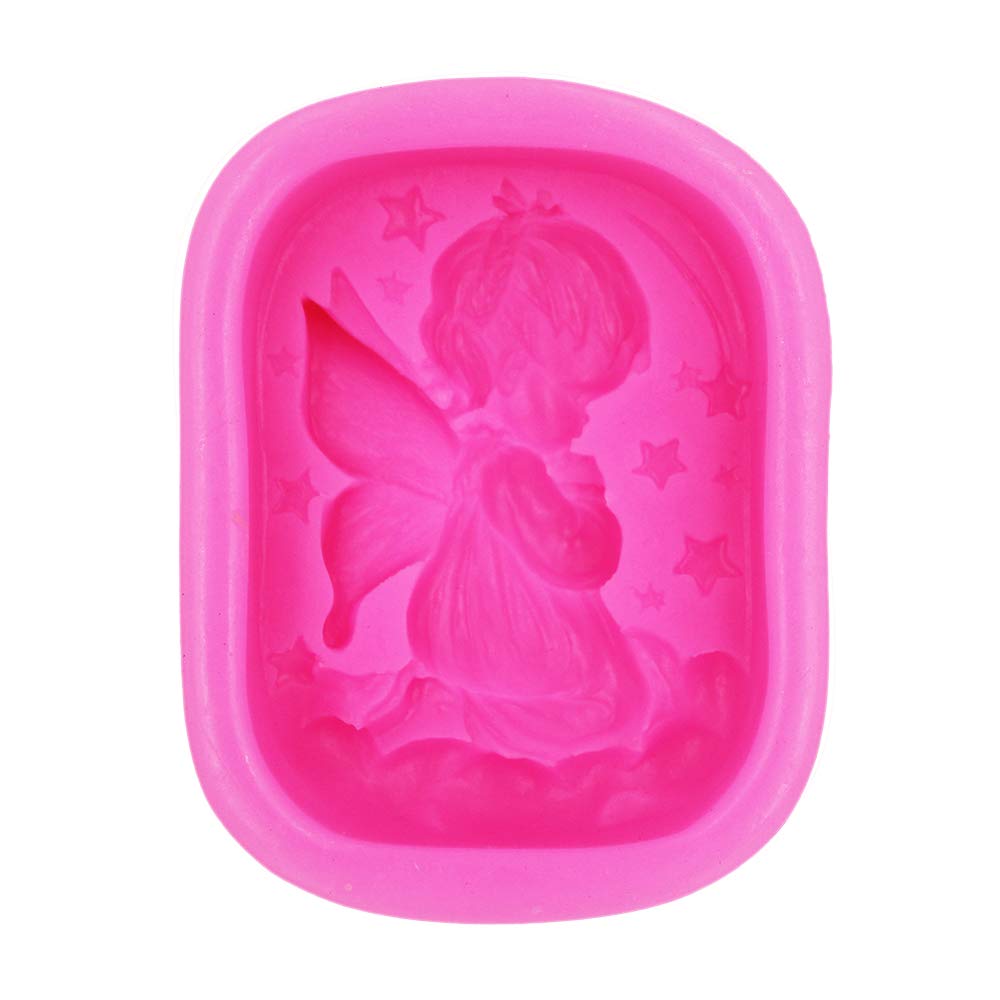 Longzang Praying Angel Silicone Mold for DIY Soap Making - High-Quality Craft Silicone Mold for Handmade Soap, Candles & Resin Art (S262) - Perfect for Christmas Gifts, Home Decor & Craft Projects