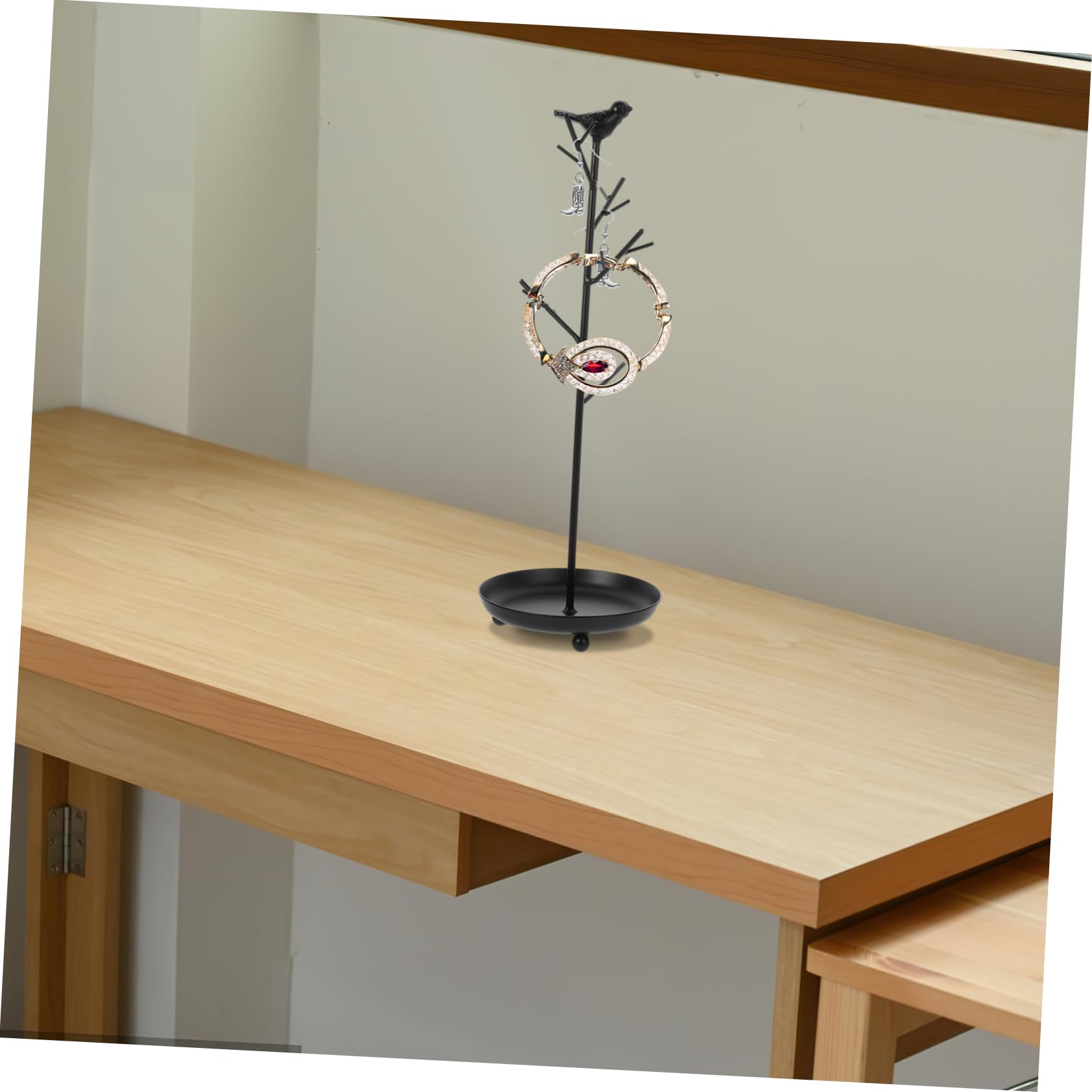 KESYOO Jewelry Display Organizer - Metal Earring, Ring, Necklace & Bracelet Hanging Tree Stand for Desktop - Perfect for Home, Office & Boutique Jewelry Organization