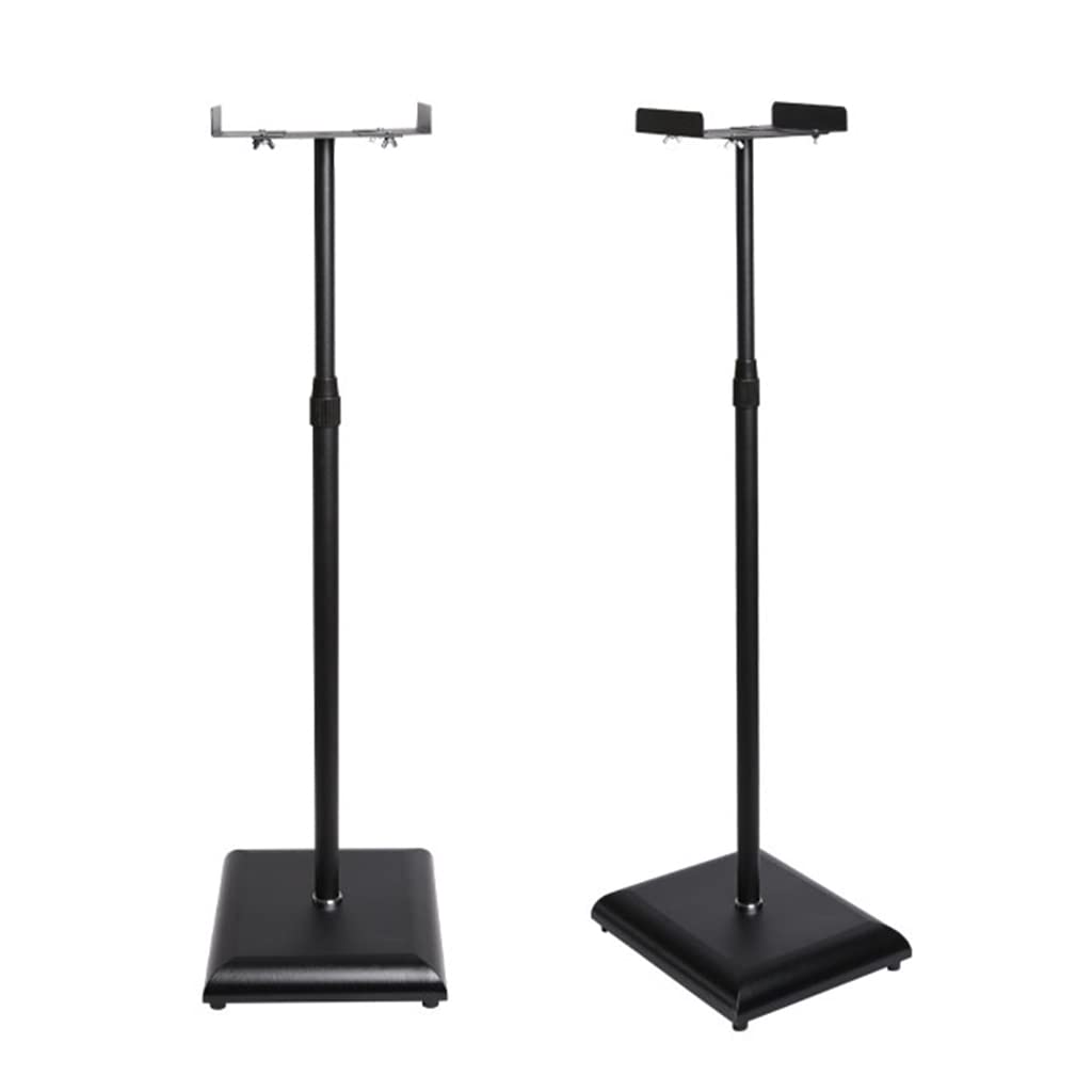 Heavy Duty Monitor Speaker Stand - Adjustable Tripod Floor Stand with Shock Absorber for Surround Sound Systems | Perfect for Home Theater, Studio Recording & DJ Setups
