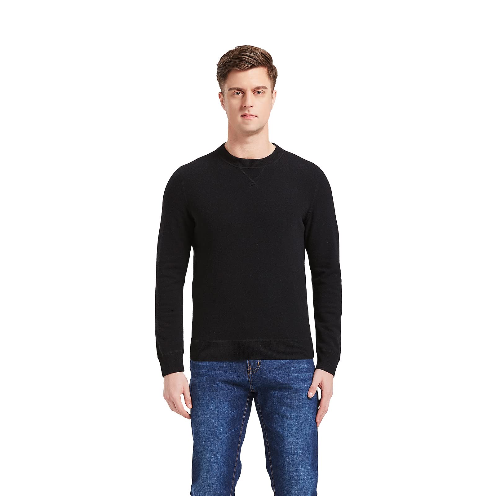 Premium GreenMount Cashmere Sweaters for Men - Soft & Warm Crewneck Long Sleeve Pullover Sweater | Perfect for Winter, Office & Casual Wear