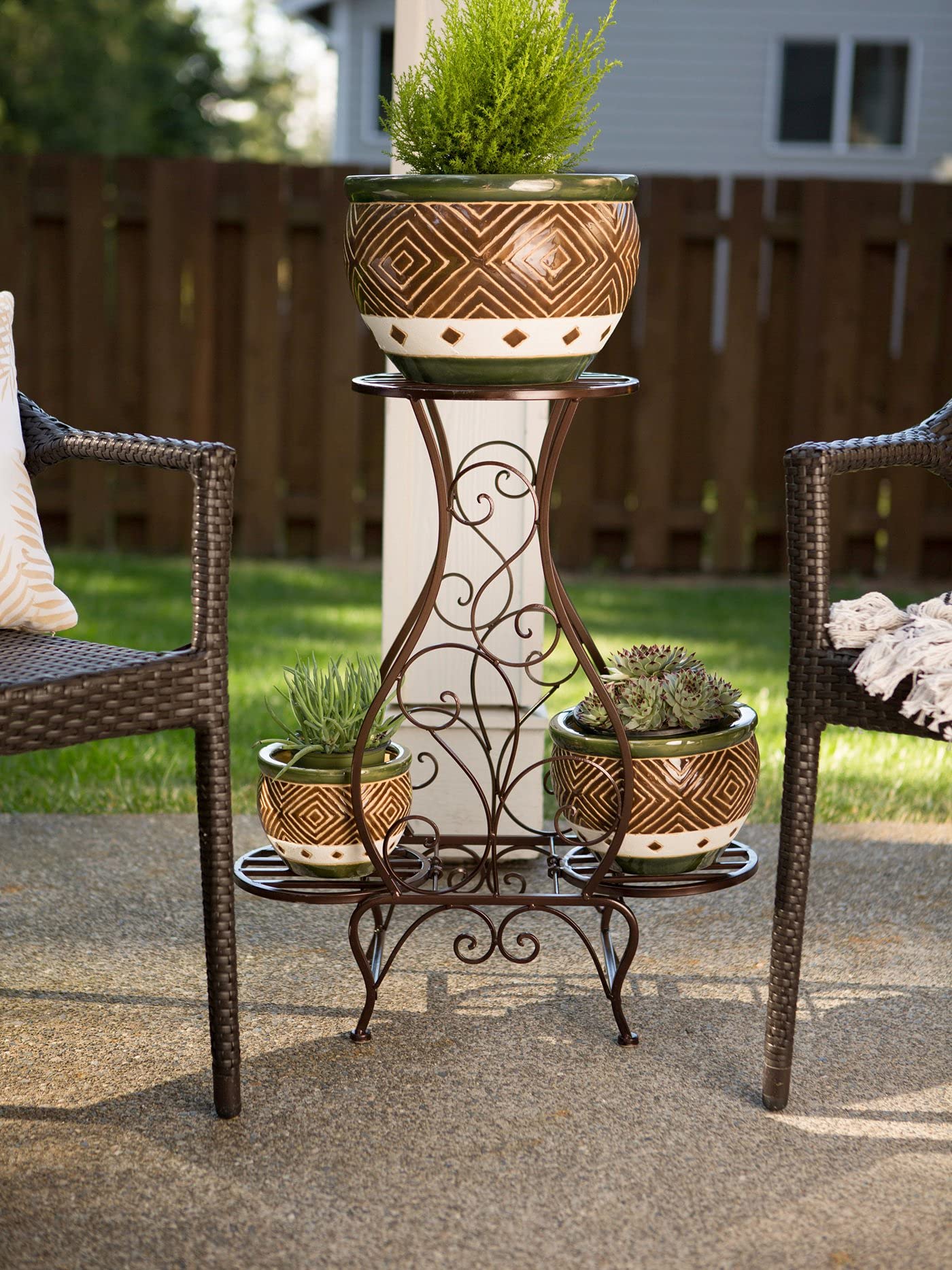 Ceramic Jade Garden Planters - 3-Piece Flower Pot Set for Indoor & Outdoor Plants | Perfect for Succulents, Herbs, and Home Decor Gifts